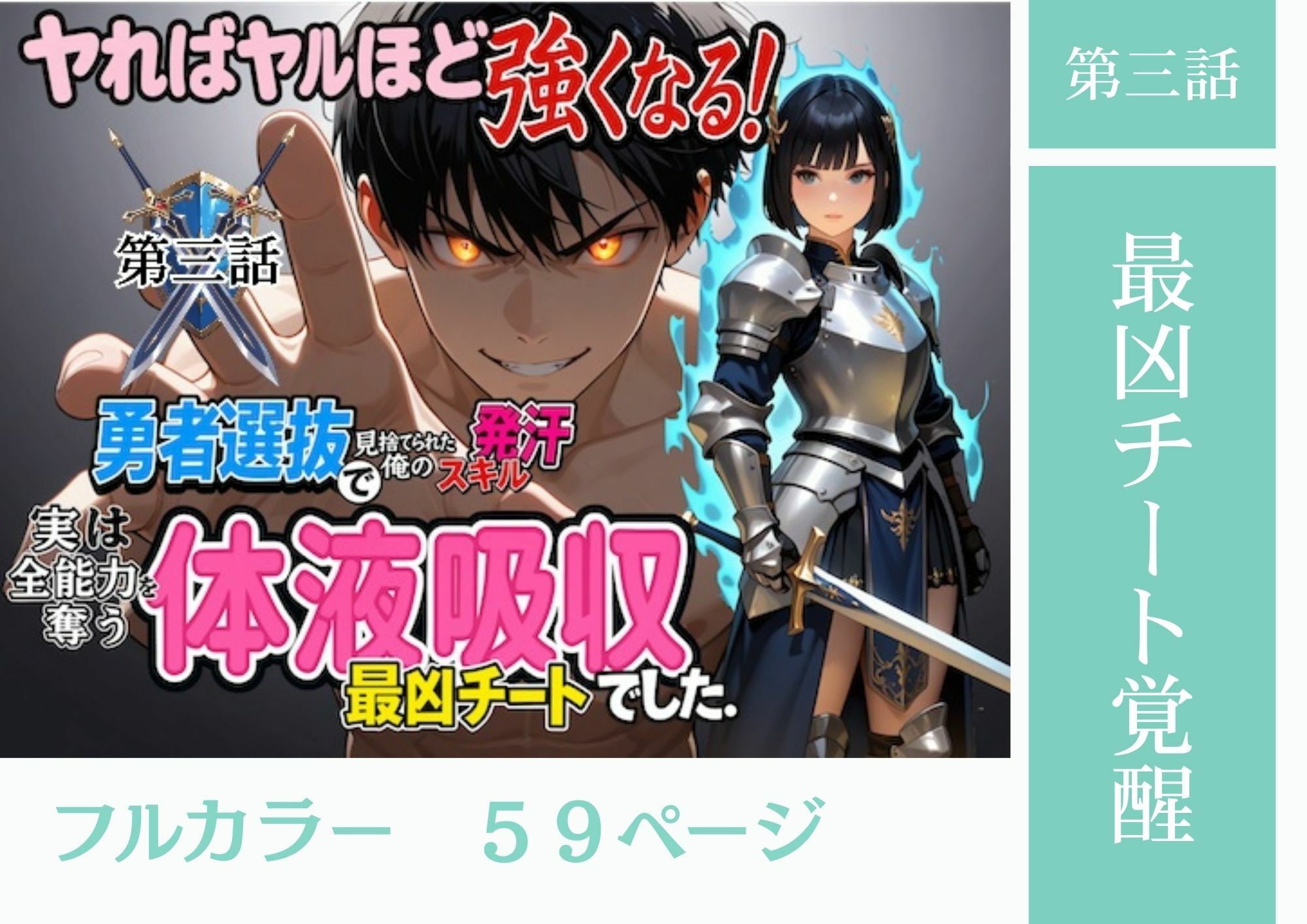 勇者選抜で見捨てられた俺のスキル《発汗》実は全能力を奪う《体液吸収》最凶チートでした。【総集編1〜4話】 サンプル4ページ目