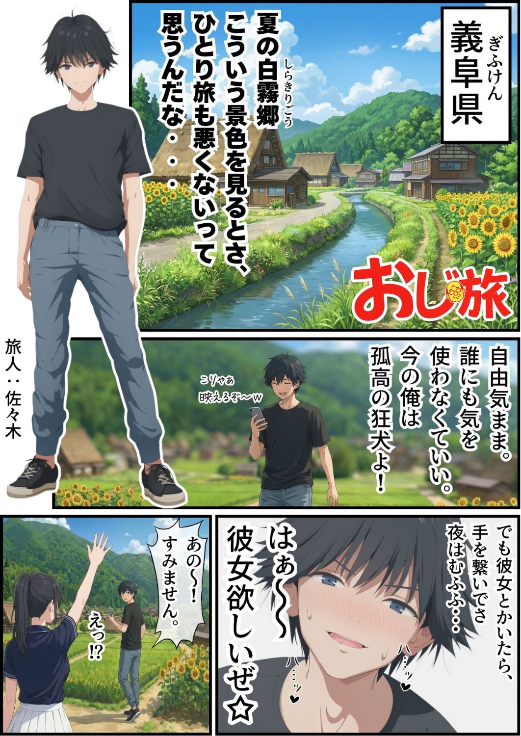 【義阜編】おじさん、私を旅に連れてって サンプル1ページ目