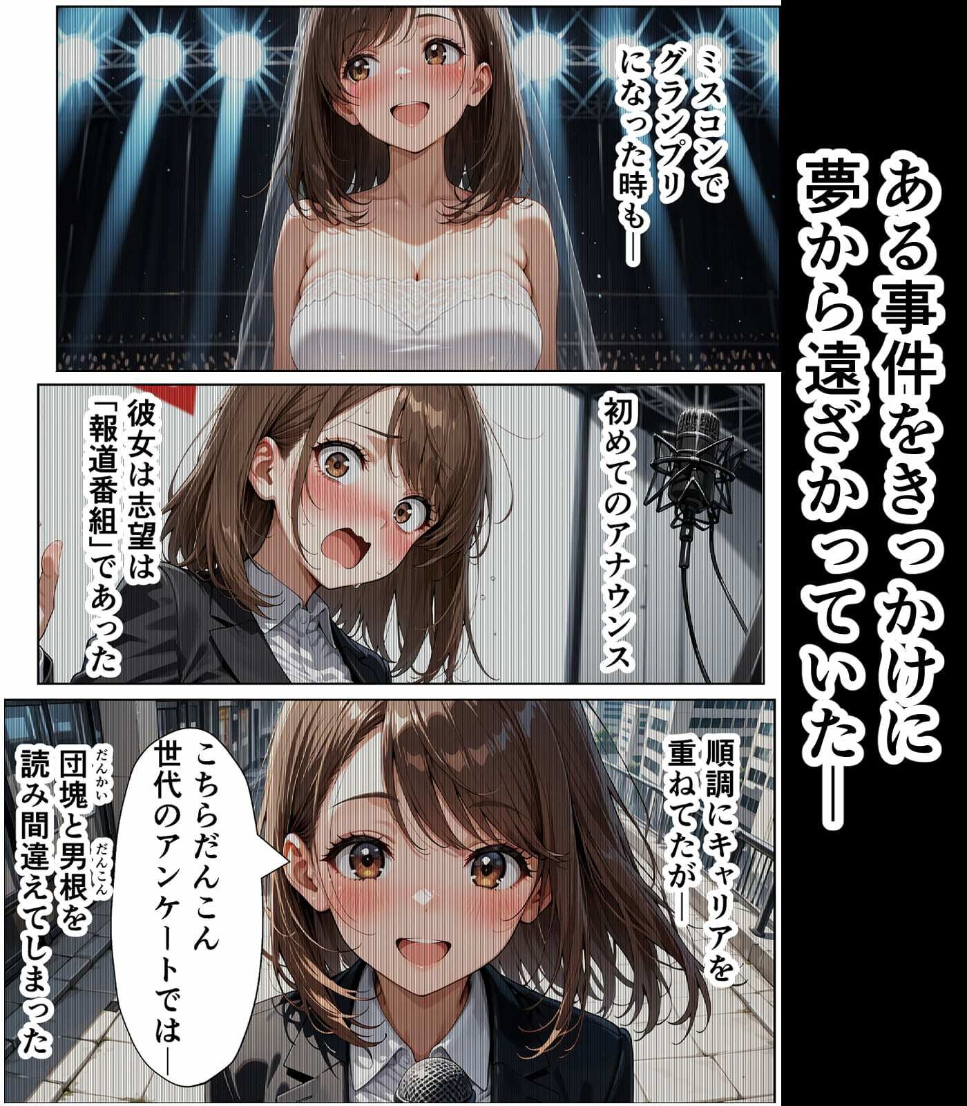 人生逆転憑依 ADの俺が女子アナに憑依してエースアナになった話 サンプル2ページ目