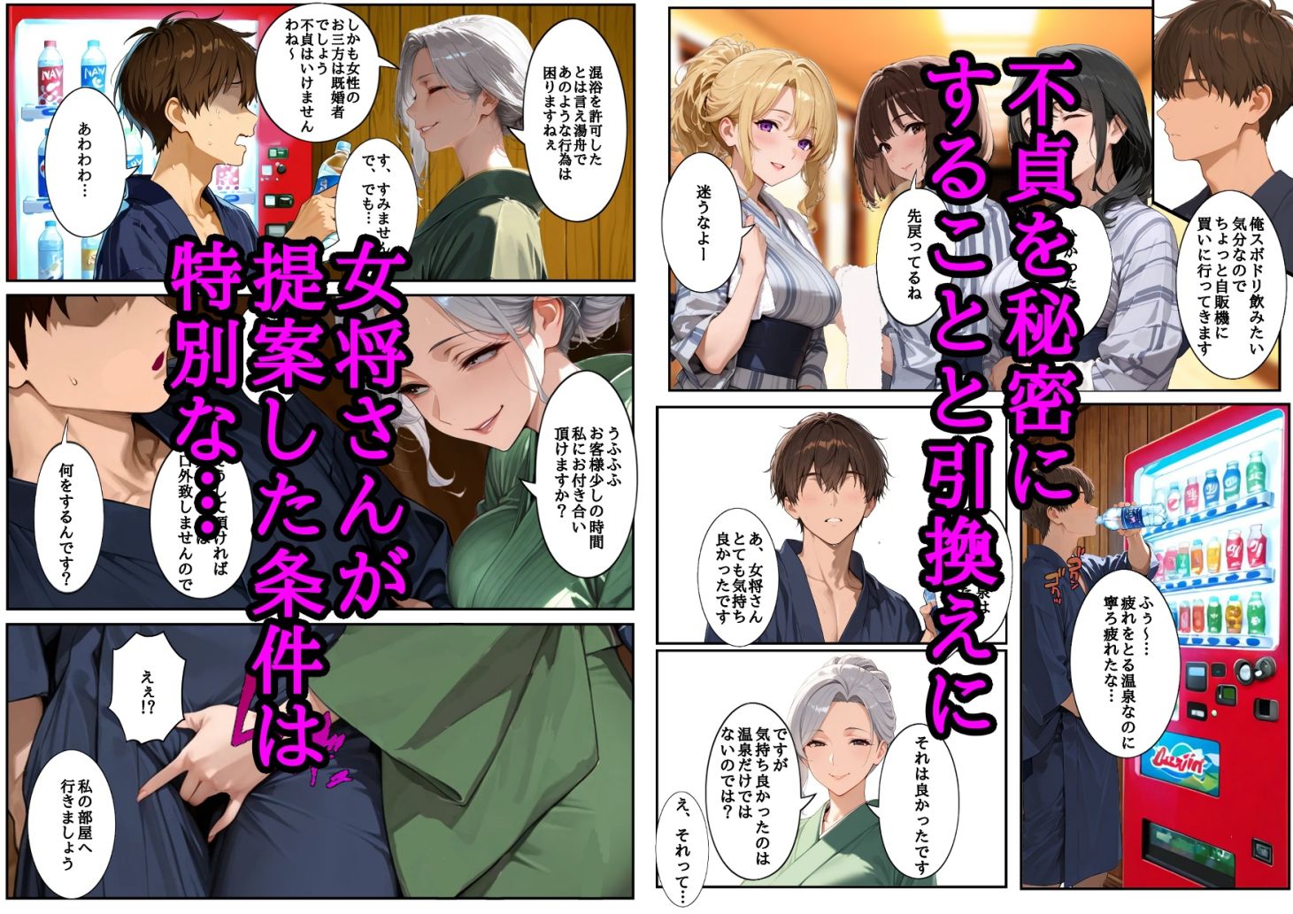 母親の代わりに主婦友達三人と温泉旅行に行ったらエロいことになった 総集編 サンプル9ページ目