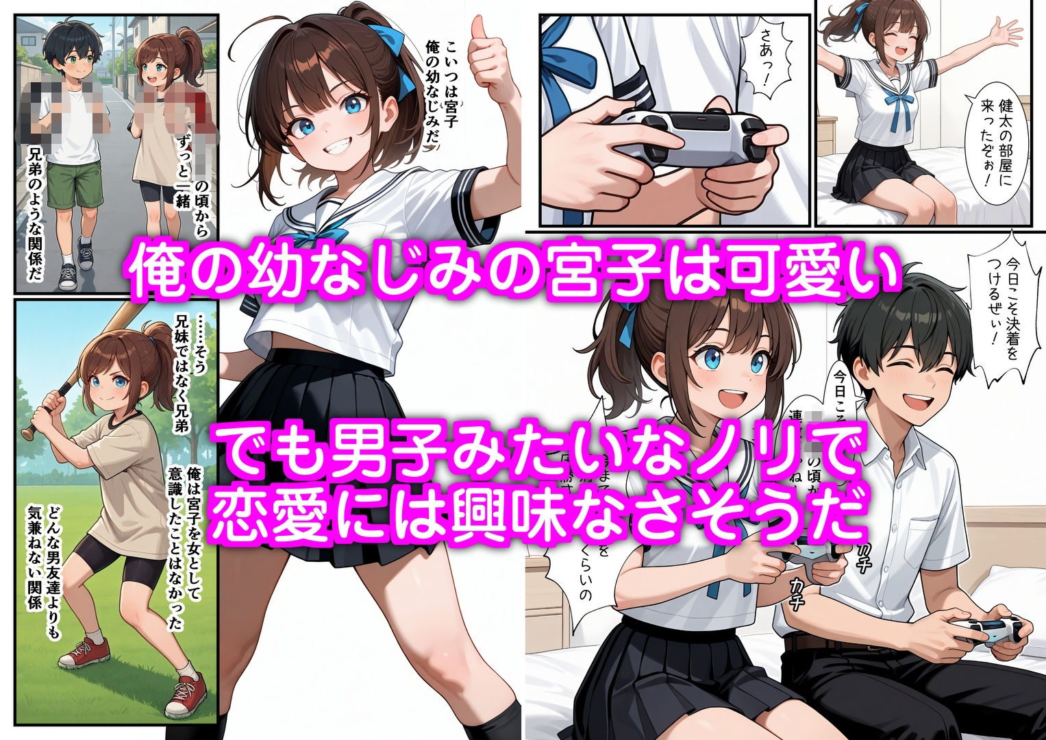 SEXに興味なさそうな幼なじみが媚薬を使ってSEXに誘ってきた サンプル1ページ目