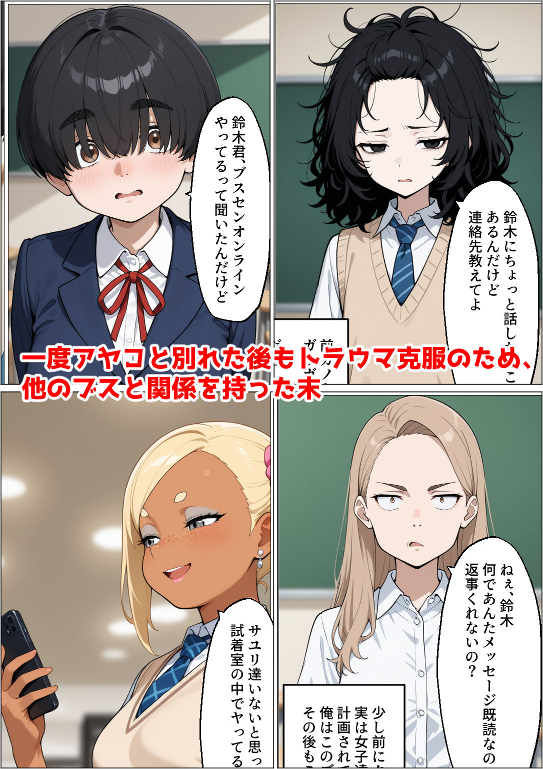 【NTR】淫乱ブス達とSEXしまくった結果w サンプル3ページ目