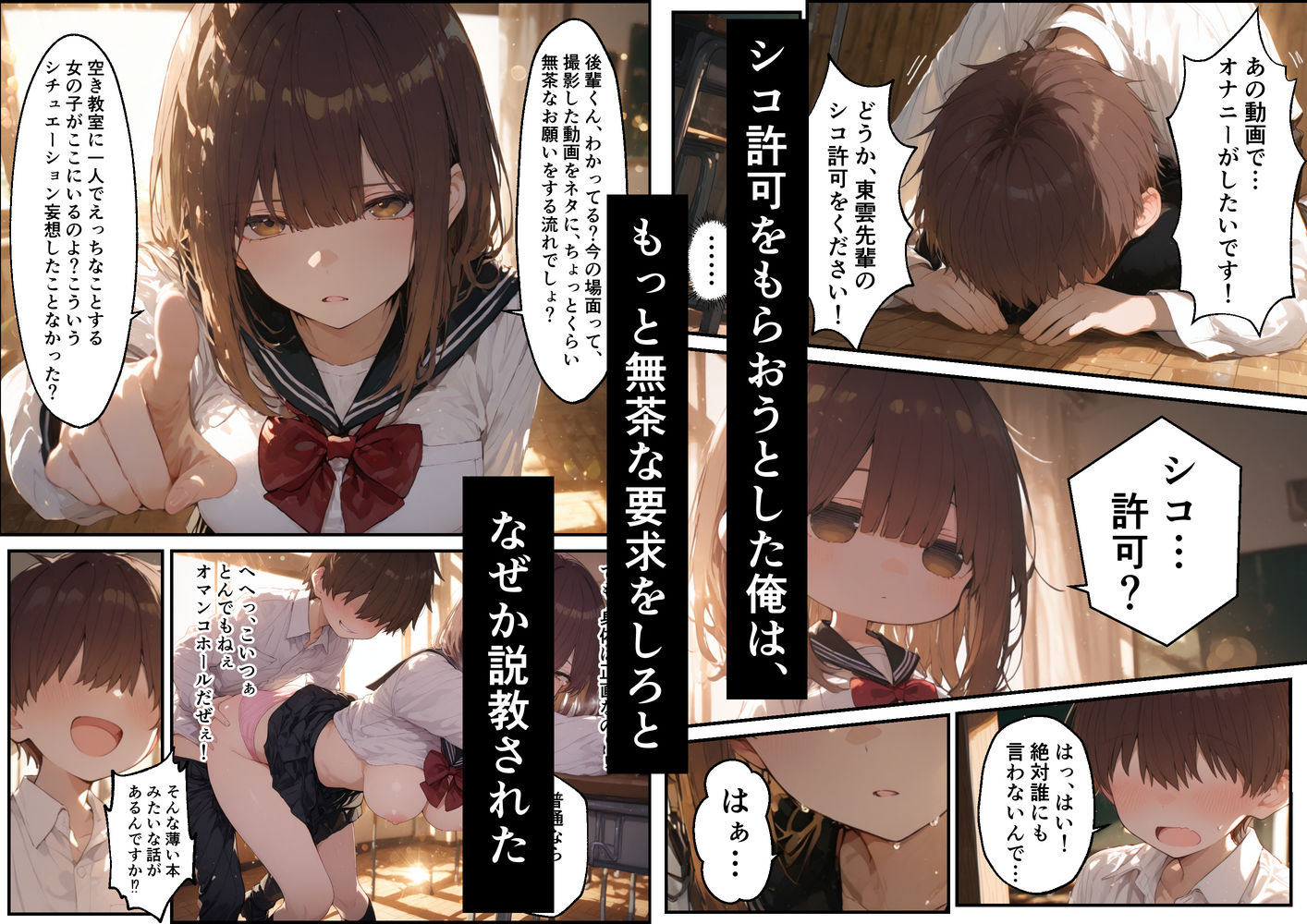 東雲姉妹の場合 - シコ許可もらおうとしたら、えっちな展開になる話 サンプル2ページ目
