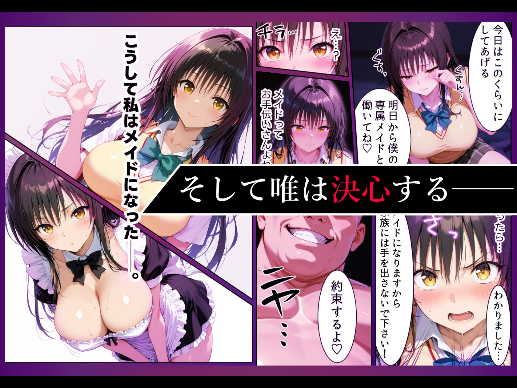 突然メイドにさせられご主人様の調教で完全服従する話 サンプル3ページ目