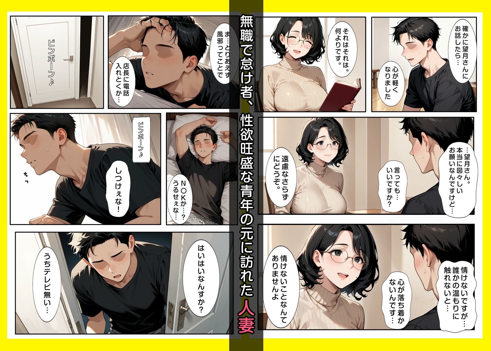 宗〇の勧誘に来た人妻をめちゃくちゃ寝取ったクズ男 サンプル1ページ目