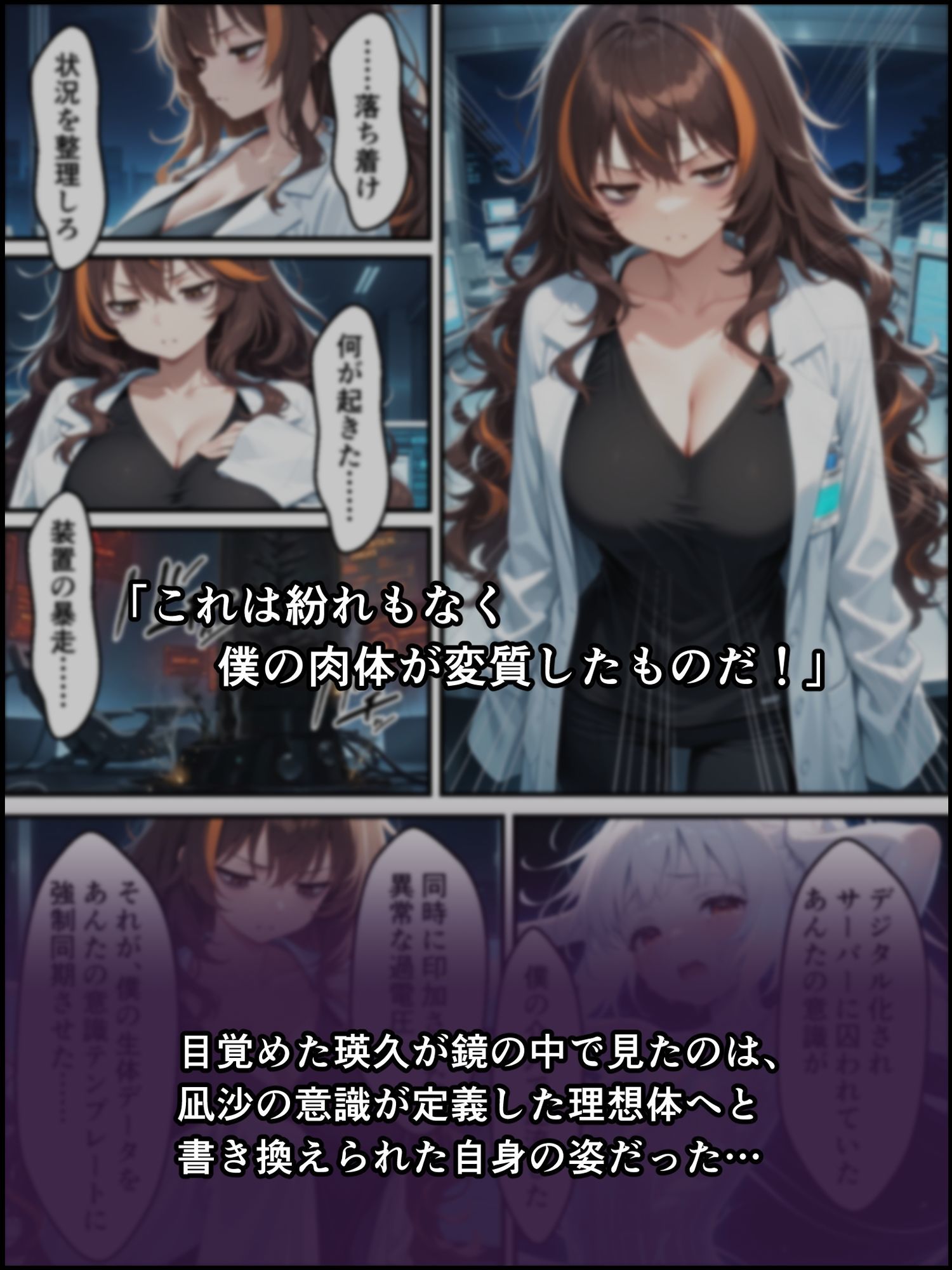 蝕宴のコラプティオ 美人研究者に憑依され美少女に変えられた天才○校生が、オスを喰い漁る黒ギャル淫魔に堕ちるまでの1ヶ月間 サンプル4ページ目
