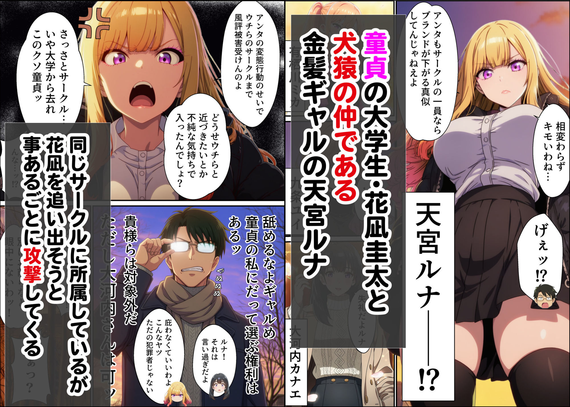 敏感体質なツンデレ金髪ギャルとセックスしたお話 サンプル1ページ目