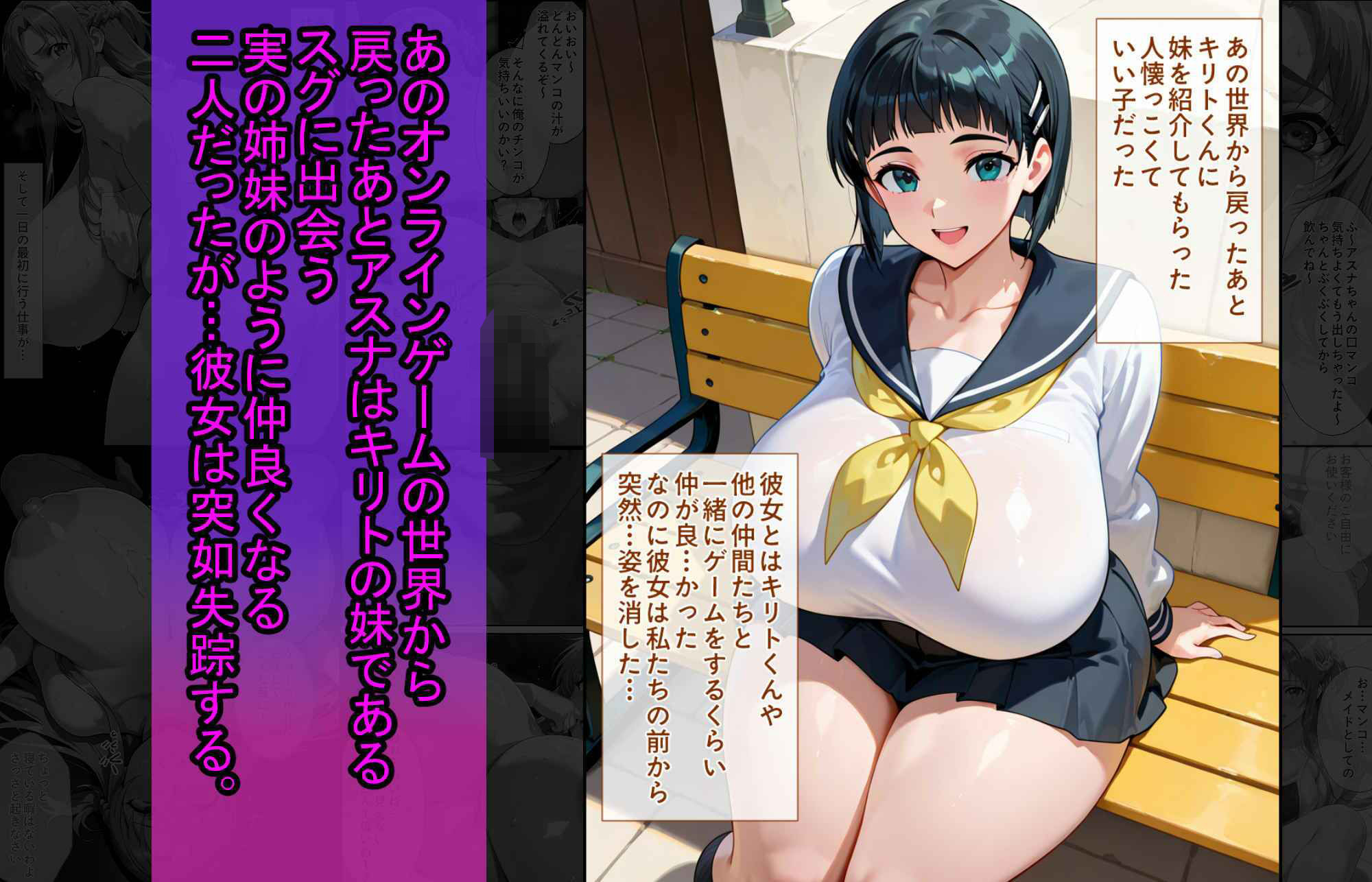 爆乳J●  アスナちゃんが巨根おじさんに寝取られる  話3 サンプル3ページ目
