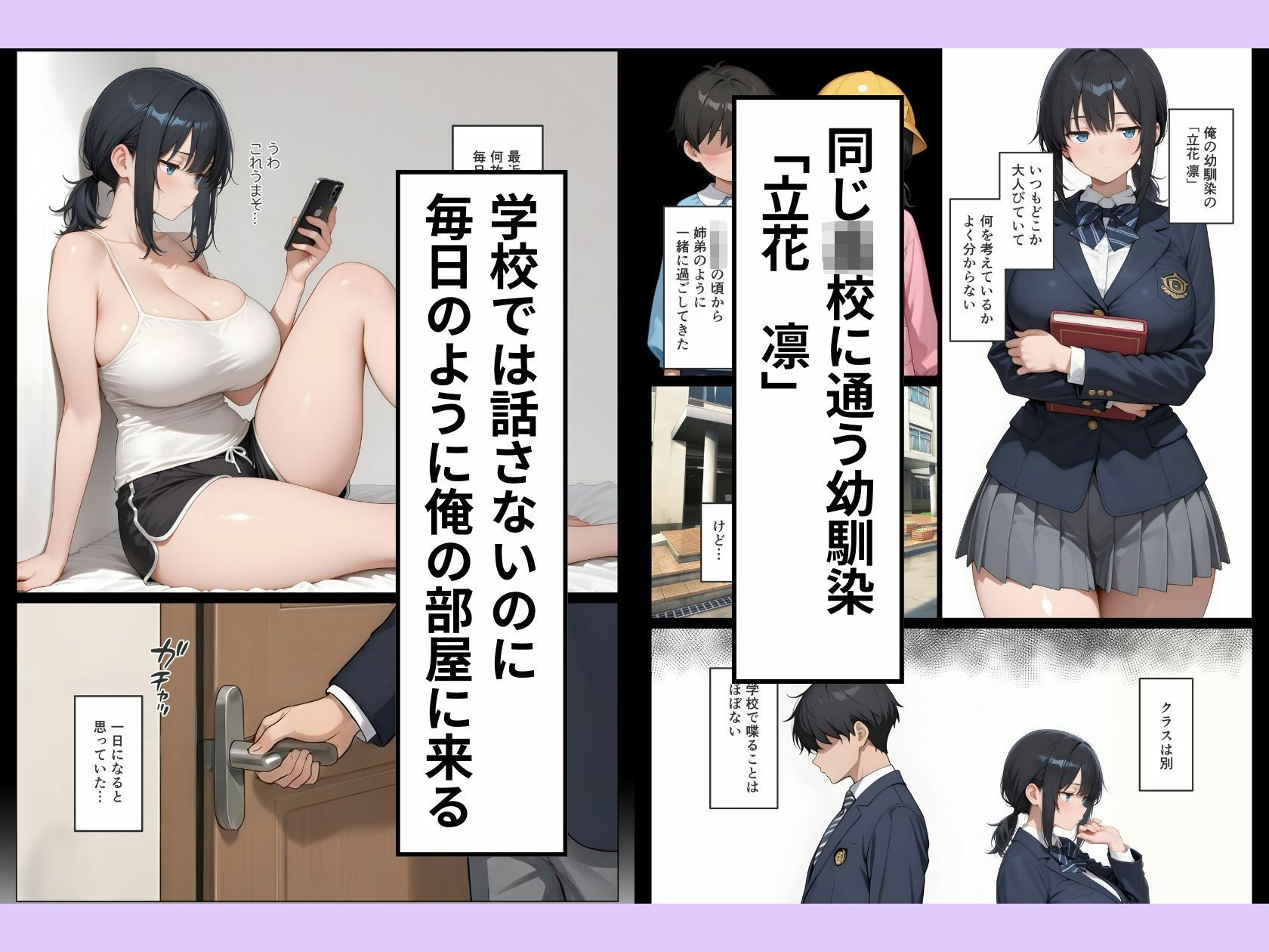 ちんぽを借りにきた無表情な陰キャ幼馴染とイチャラブセックスした話 サンプル1ページ目