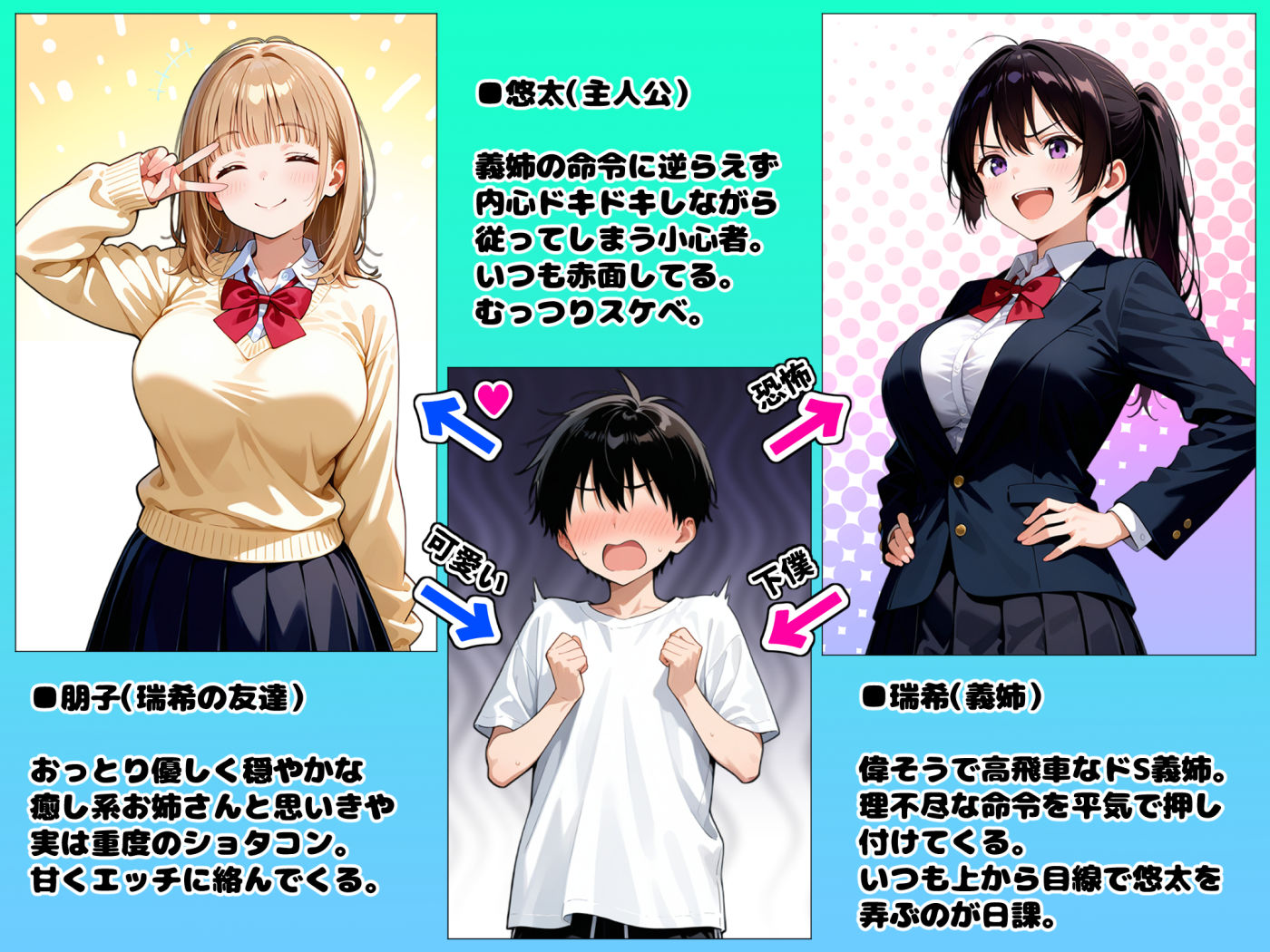 義姉とその友達に童貞だと笑われて流れで筆おろしされることになったが まさかの絶倫発動で逆転わからせ連続中出しセックスした話 サンプル1ページ目