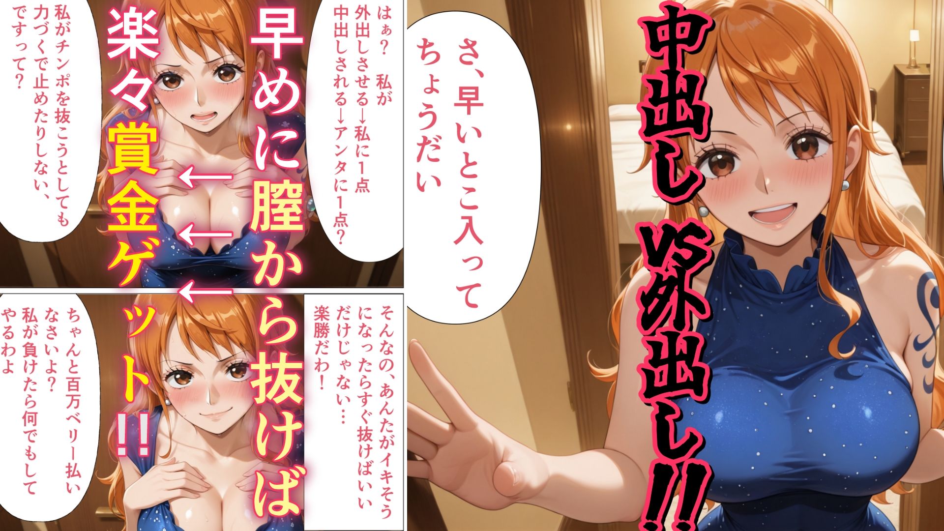 外出しさせれば賞金ゲットなのに…子宮ノックが気持ち良すぎてチンポが抜けない！！ コミック34ページ ＋ エピローグCG 450枚！ サンプル1ページ目