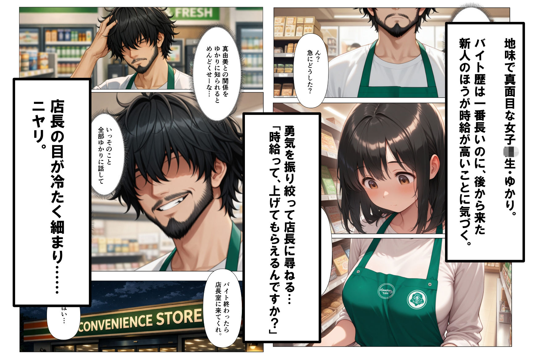 処女の地味バイトを襲ったら、実はエロ動画マニアで、マンコ締め付け吸引きつめで俺が負けた話 サンプル1ページ目