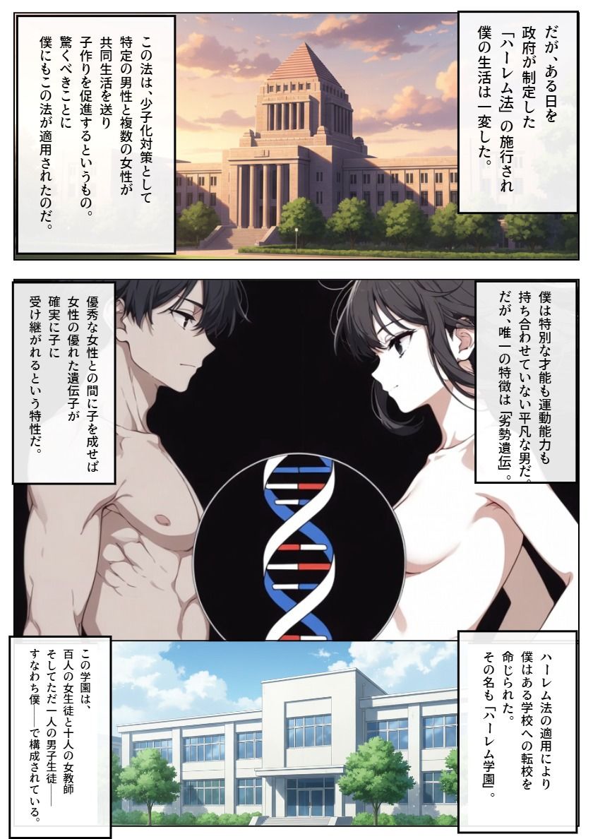 ハーレム学園 〜欲望の新法〜 サンプル2ページ目