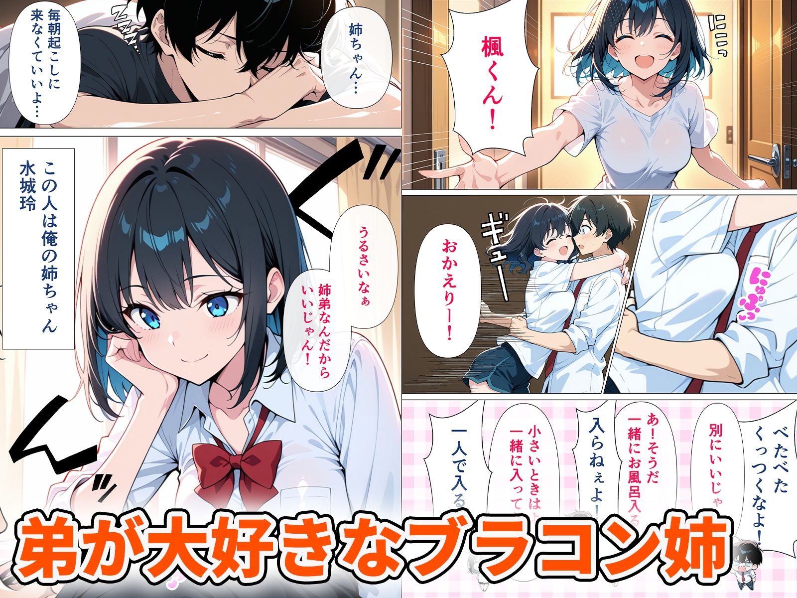 ブラコン姉に誘惑されて中出しHする話 サンプル1ページ目