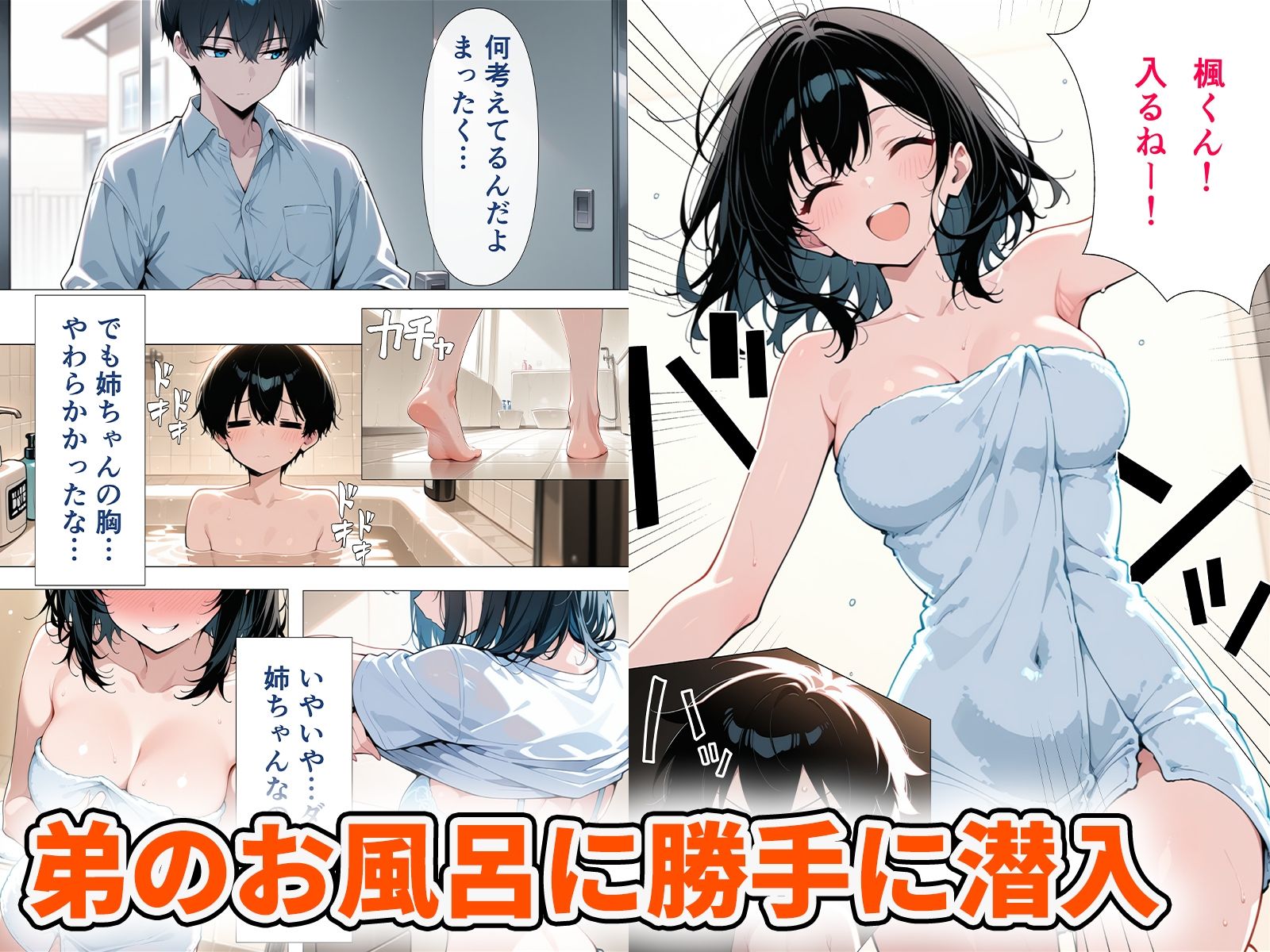 ブラコン姉に誘惑されて中出しHする話 サンプル2ページ目