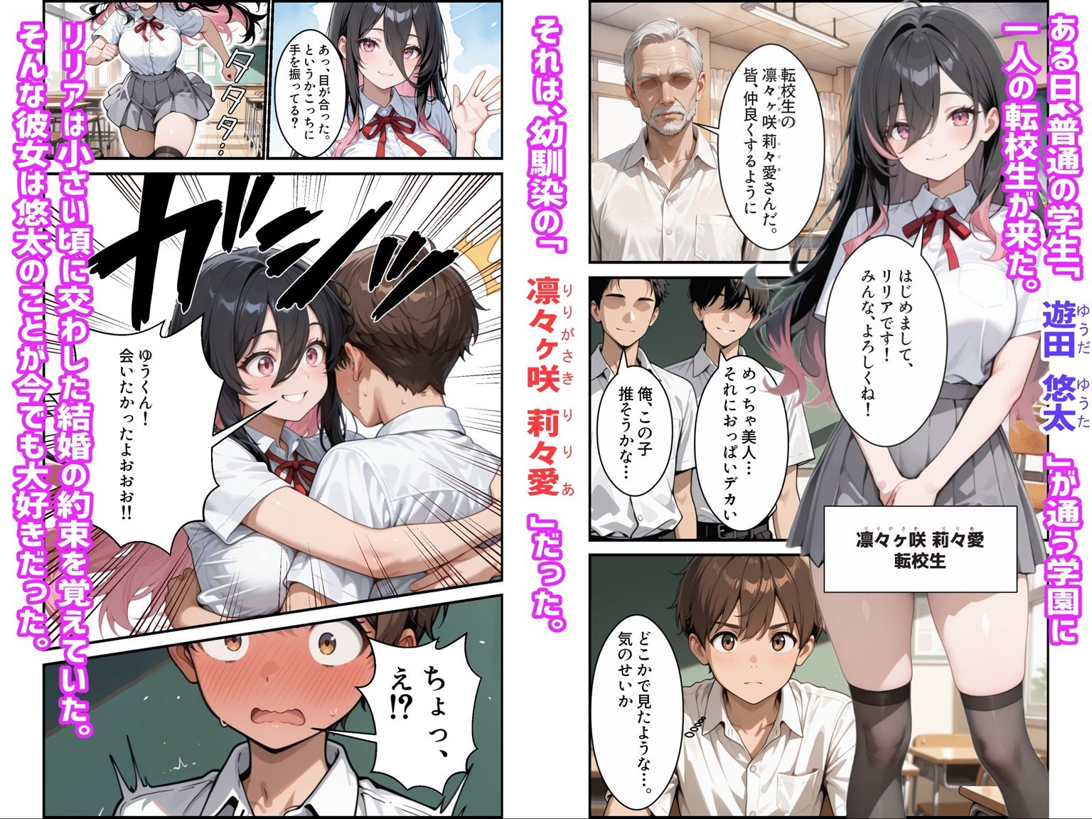 再会した幼馴染がサキュバスだった件 〜エロすぎる幼馴染が毎日搾り取ってくるんだが〜 サンプル1ページ目