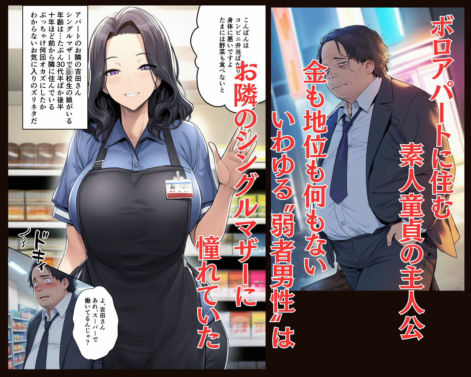宝くじが当たったので貧困母娘買ってみた サンプル1ページ目