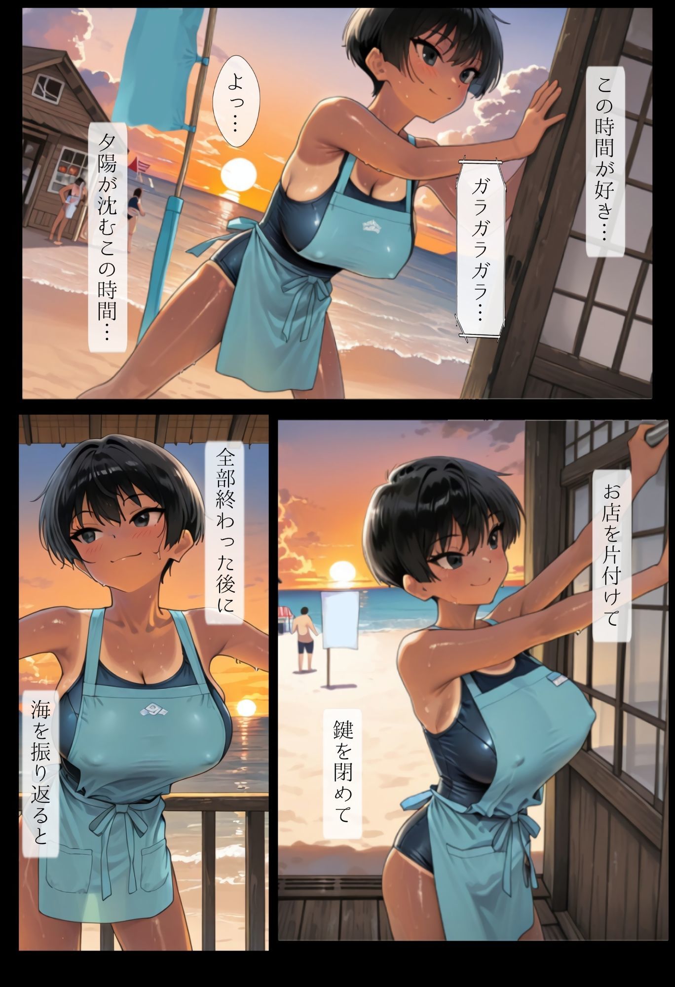 海の家の少女（ルートB） サンプル9ページ目