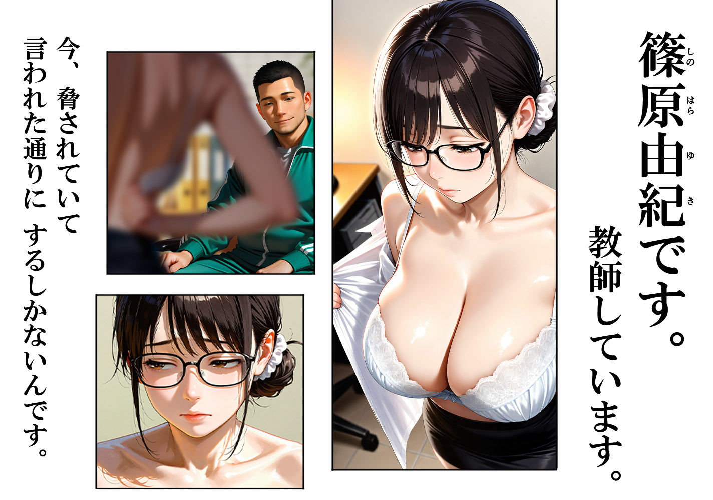 こそこそする女教師は篠原由紀です。 サンプル1ページ目