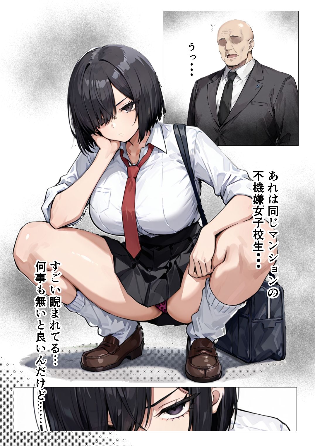 不機嫌J〇とおじさん サンプル1ページ目