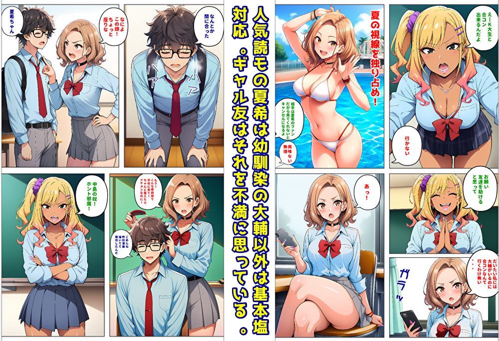 人気読モのギャル幼馴染は、みんなには塩対応なのに僕には世話焼きでデレる サンプル1ページ目