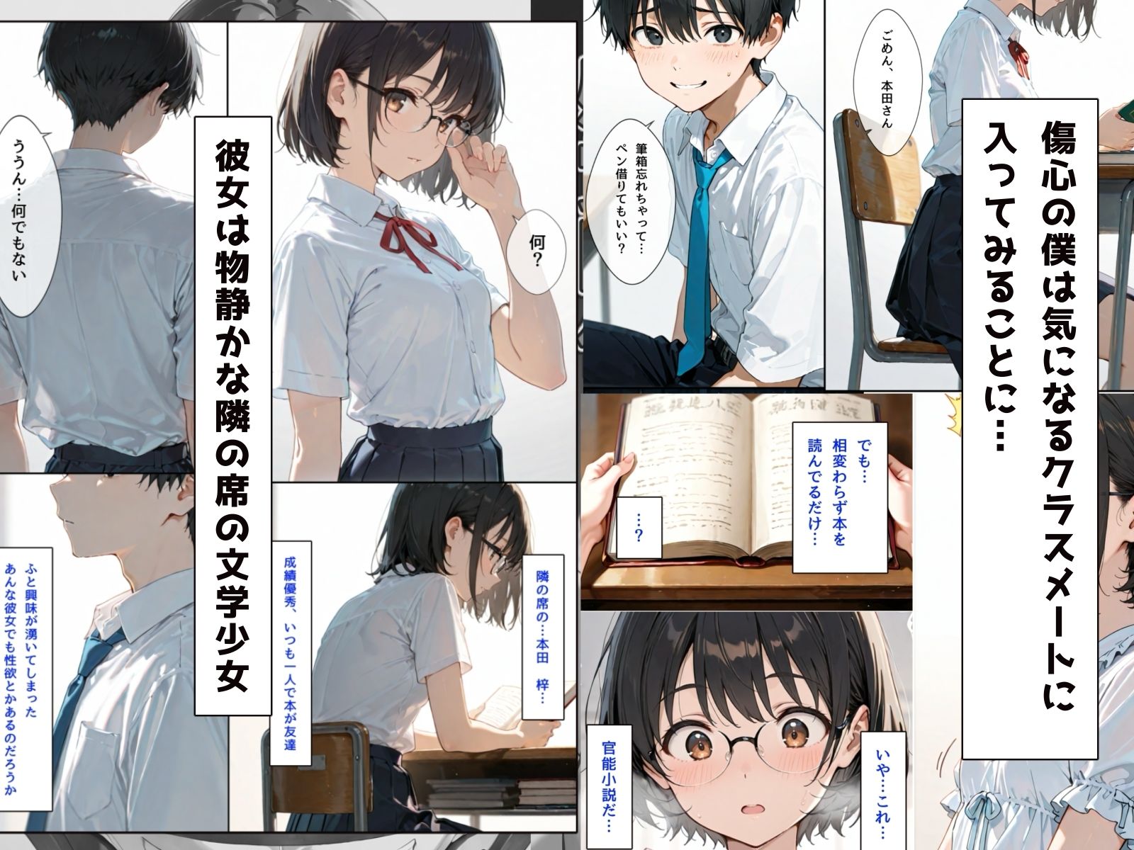 感覚同化〜文学少女にメス堕ちした僕〜 サンプル3ページ目