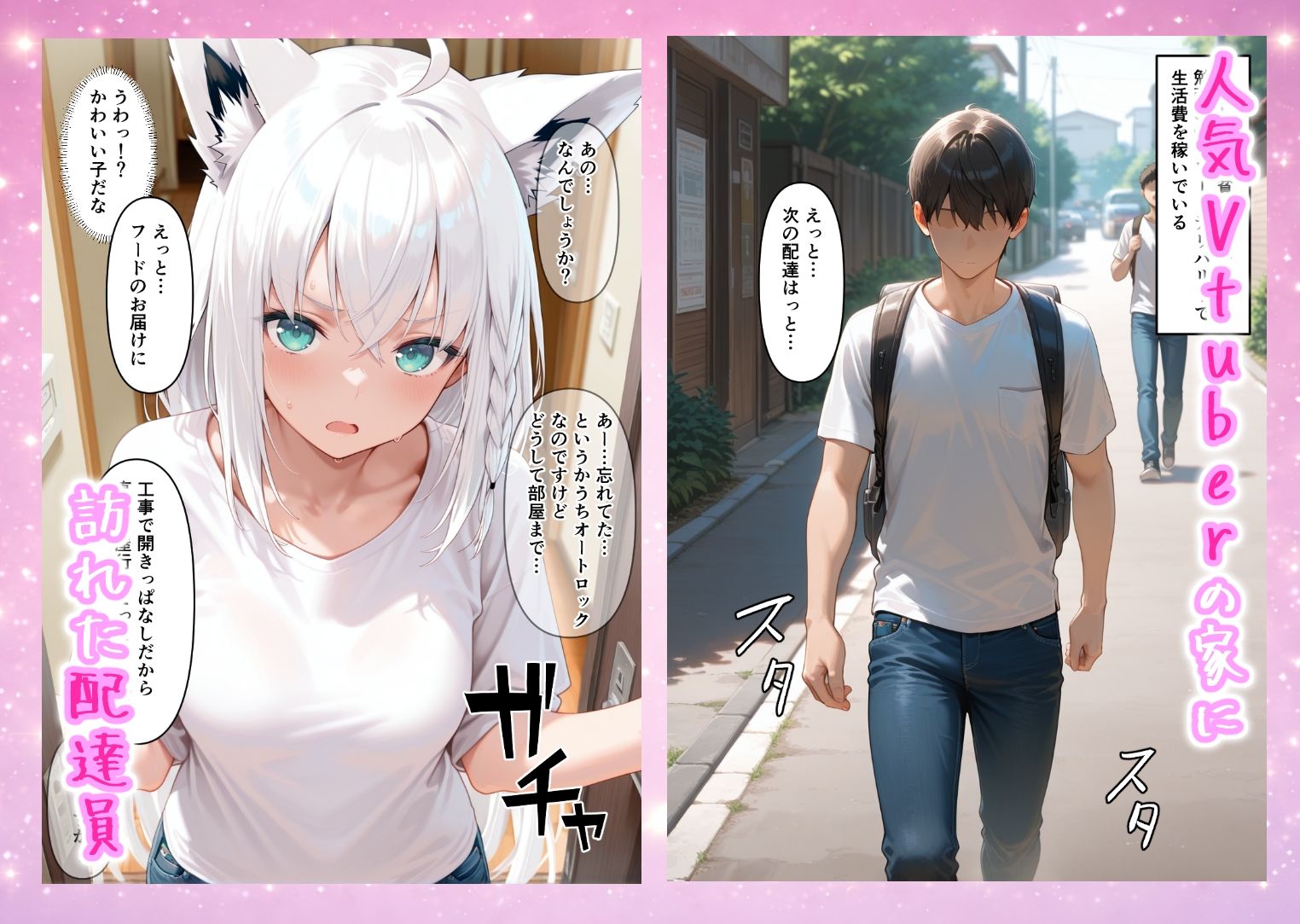 キツネ編-推しのVtuberとナマえっち 配信中に喘ぎ声 たっぷり中出し サンプル1ページ目