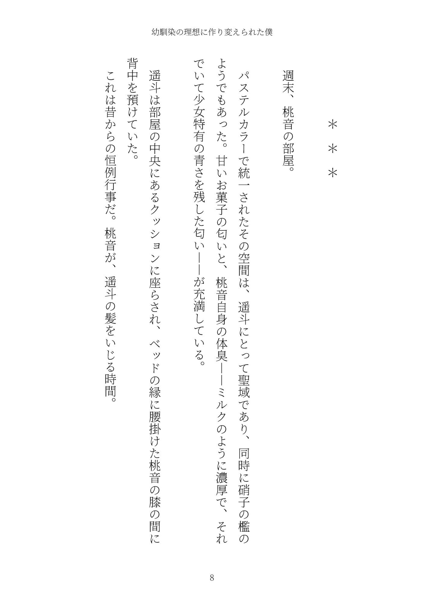 《TS百合譚》幼馴染の理想に作り変えられた僕 サンプル8ページ目