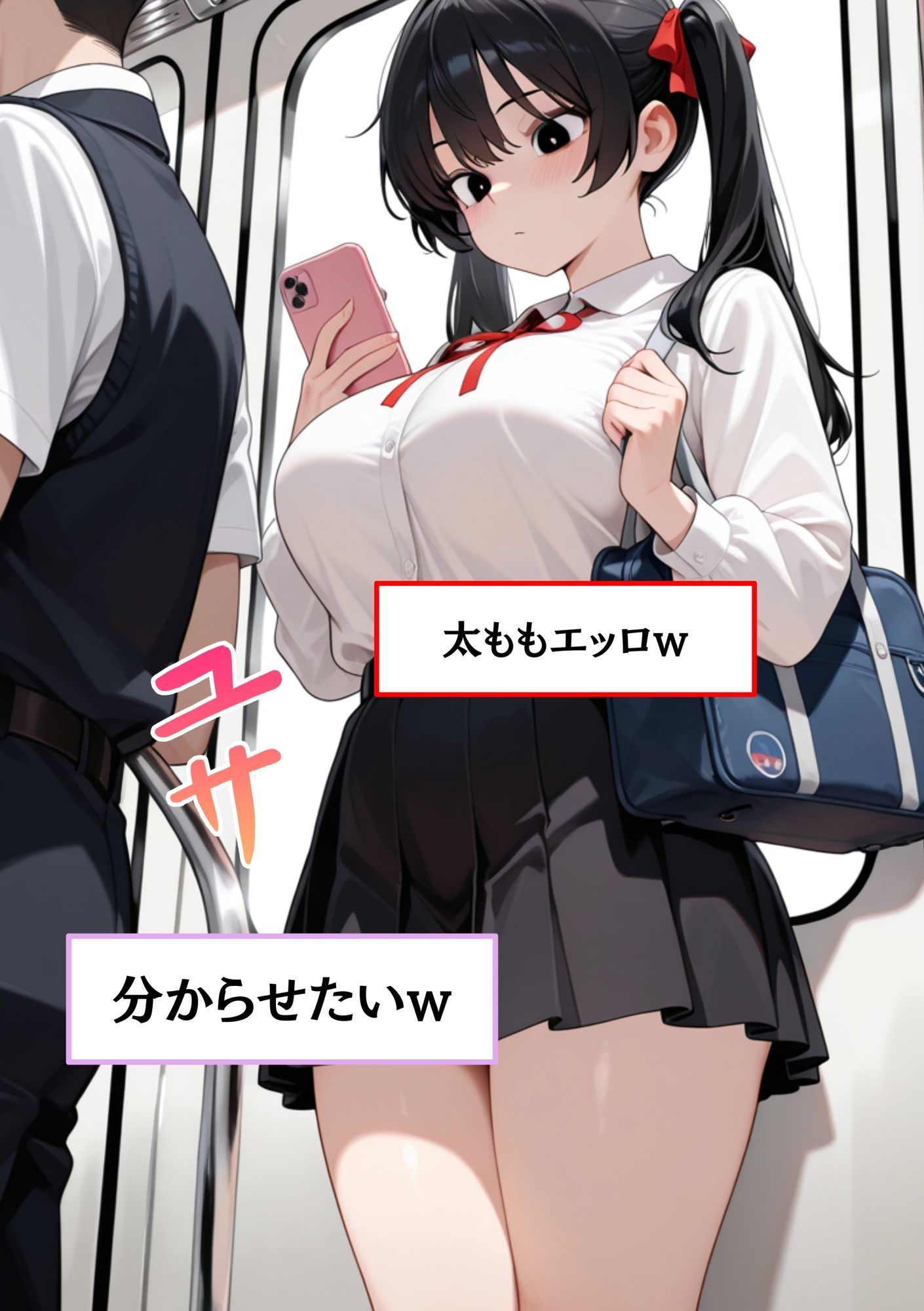 電車でロリ顔女子校生を痴●してハ〆た話。 サンプル3ページ目