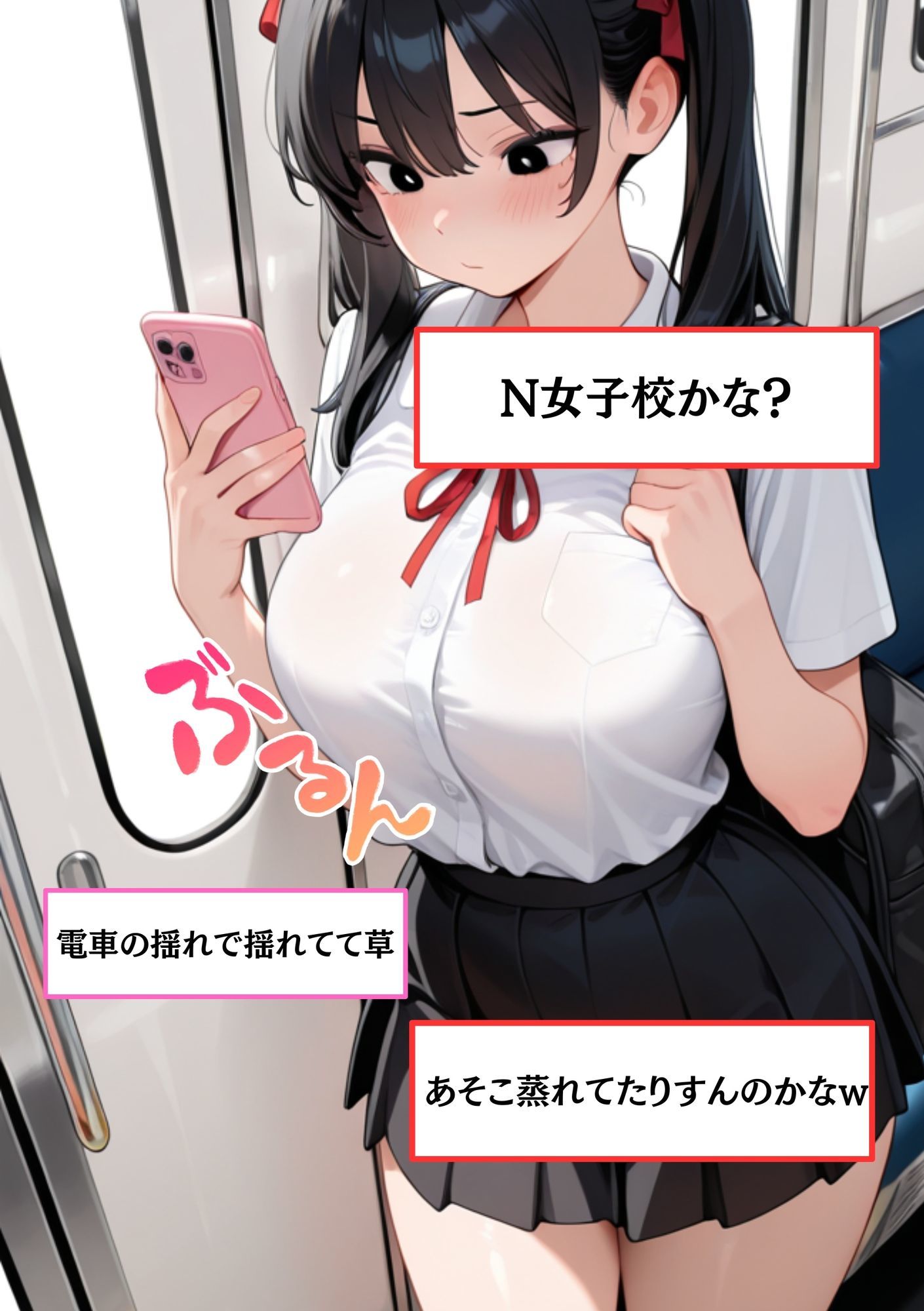 電車でロリ顔女子校生を痴●してハ〆た話。 サンプル4ページ目