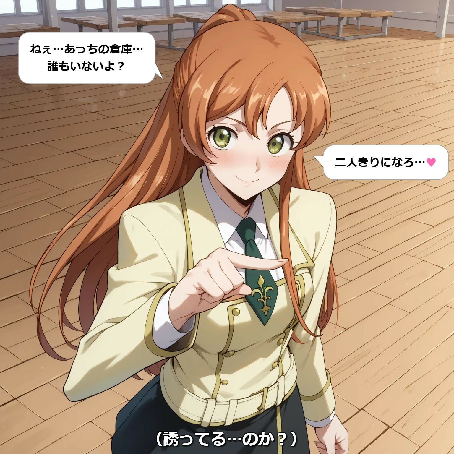 【フルカラー漫画】【放課後の密約】体育館倉庫で重なる鼓動と純愛 〜コードギア●のシャーリ●が全てを捧げる、一途な放課後告白〜 サンプル2ページ目