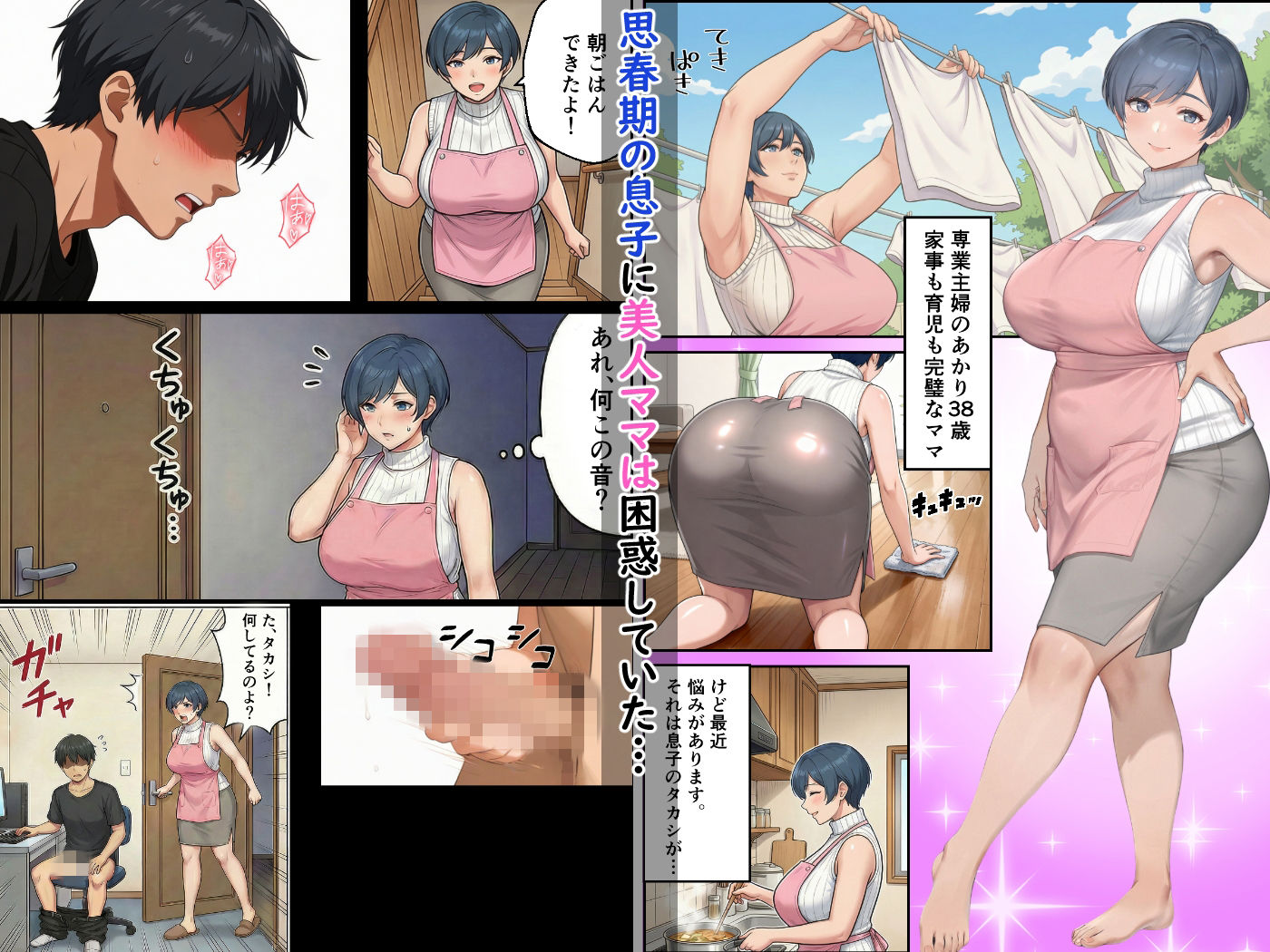勝気ママの甘い弱点 〜ママだけど息子の性欲に負けちゃう話〜 サンプル1ページ目