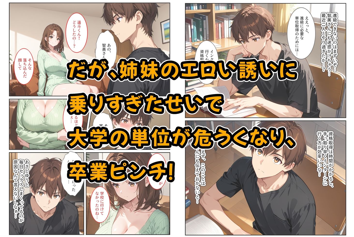 養子になったら爆乳義母と双子義妹に誘惑されて中出しセックスしています！〜母娘ハーレム編〜 サンプル2ページ目