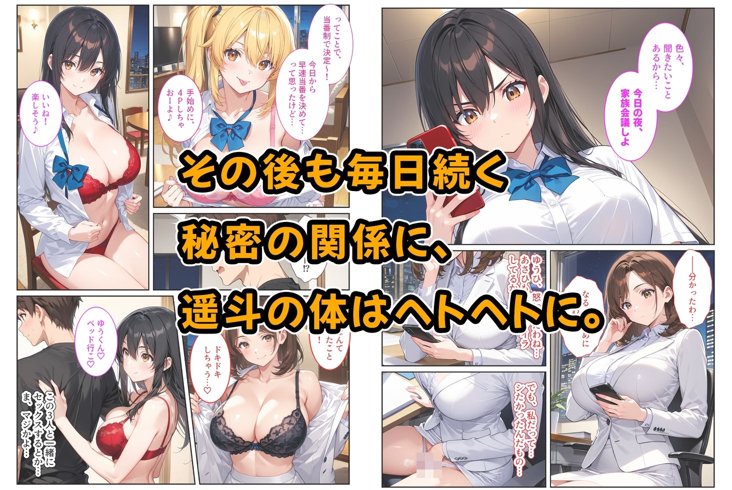 養子になったら爆乳義母と双子義妹に誘惑されて中出しセックスしています！〜母娘ハーレム編〜 サンプル7ページ目