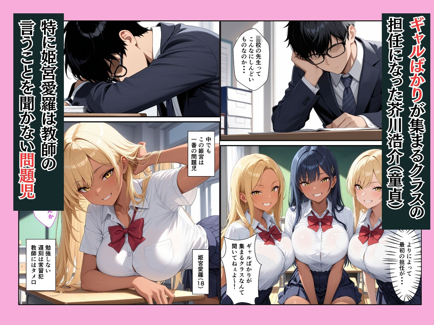 巨乳の日焼け教え子ギャル  でかチ●ポで童貞教師が性指導してセフレにする話 サンプル1ページ目