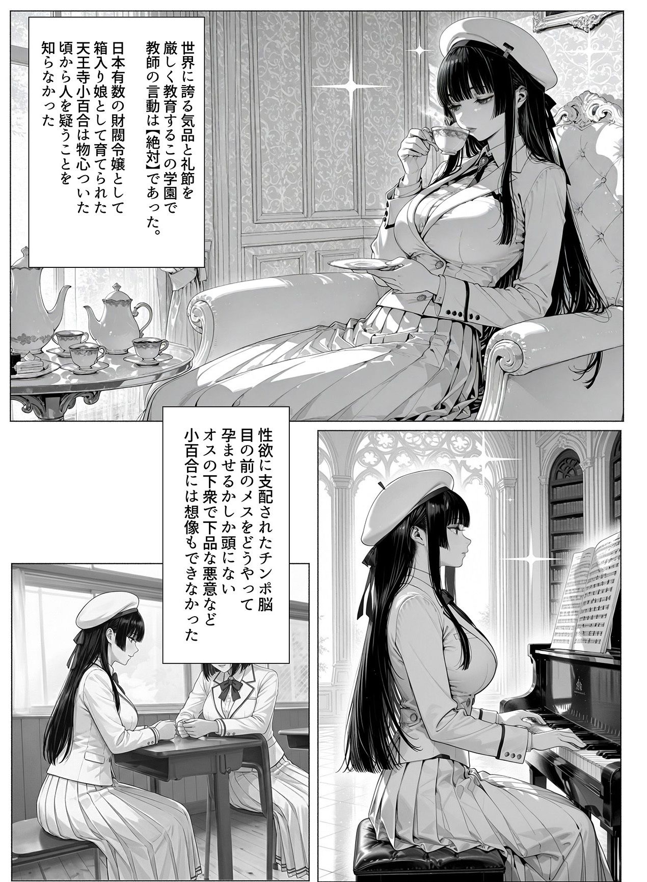 温室育ちのお嬢様をオナホにするのは簡単すぎる-天王寺小百合-編 サンプル2ページ目