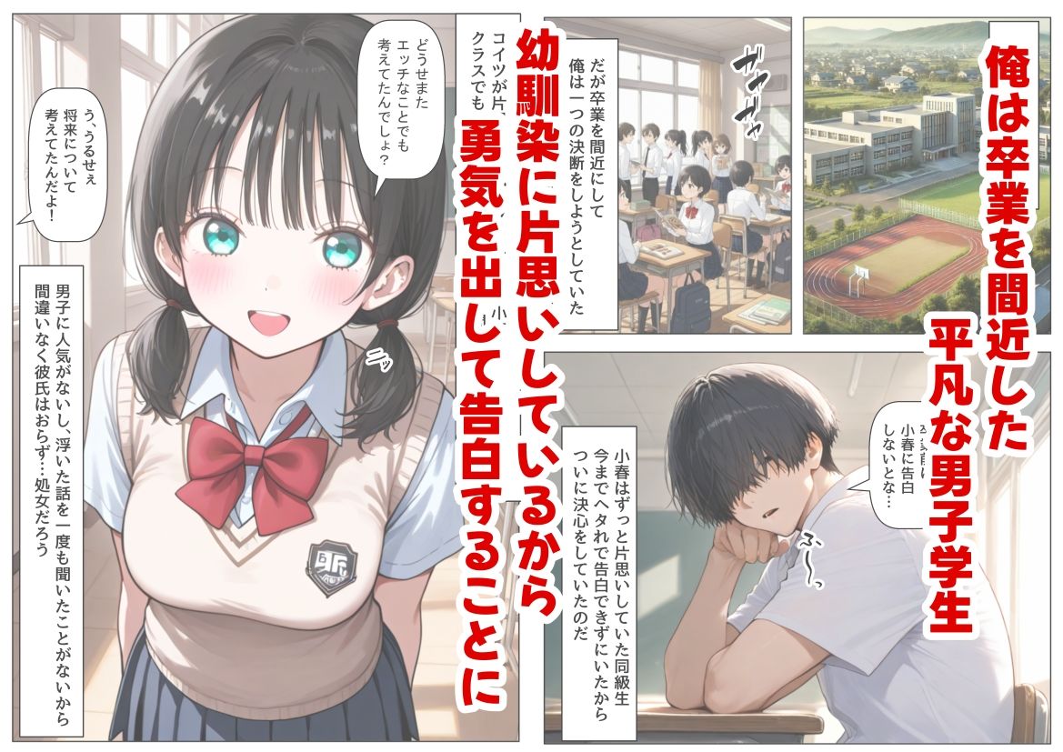 片思いの幼馴染は俺が何度タイムリープしても、非処女になる件 サンプル1ページ目