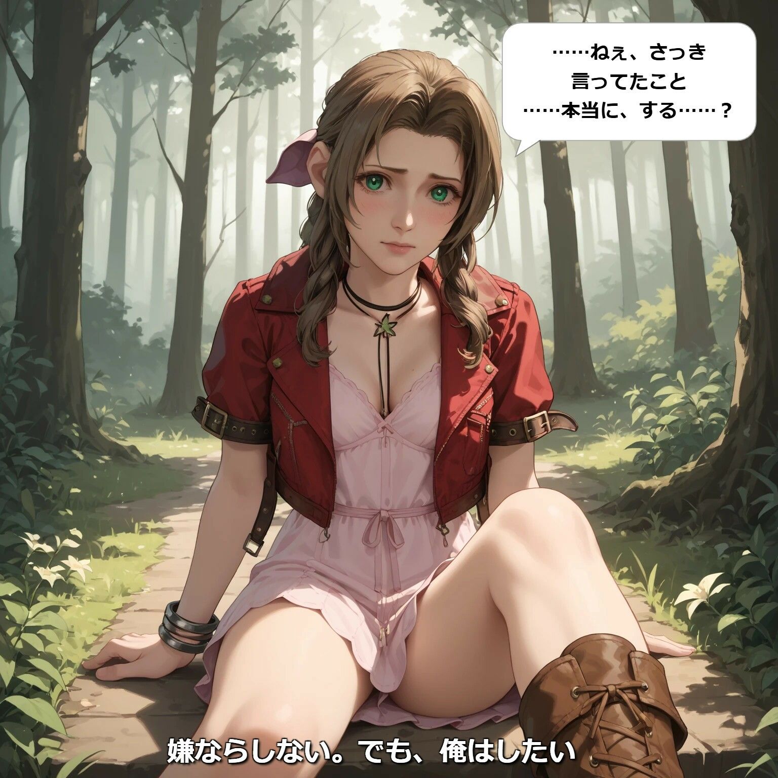 【フルカラー漫画】木漏れ日の調べに濡れて――。エアリ●と迷い込む、白昼の秘め事 サンプル1ページ目