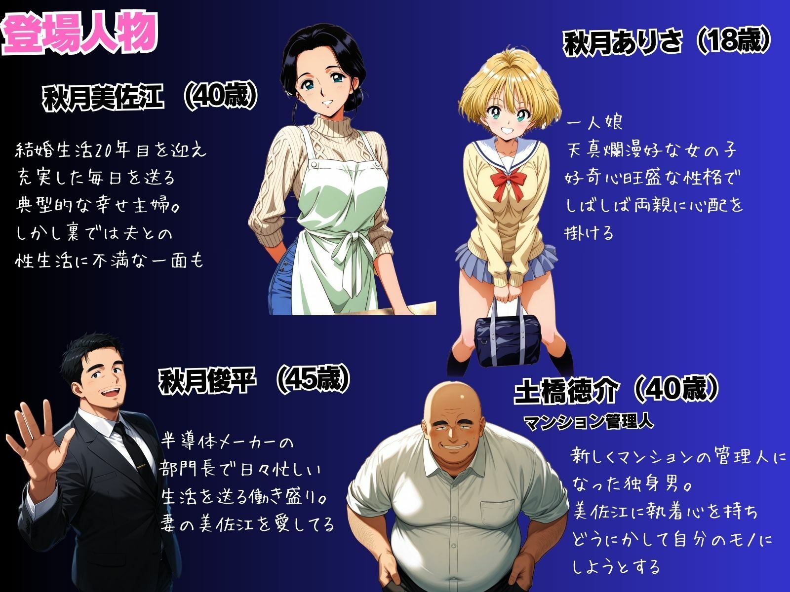 母娘娯楽2〜管理人の罠に堕ちた母娘〜  美佐江（母）の章（中編） サンプル1ページ目