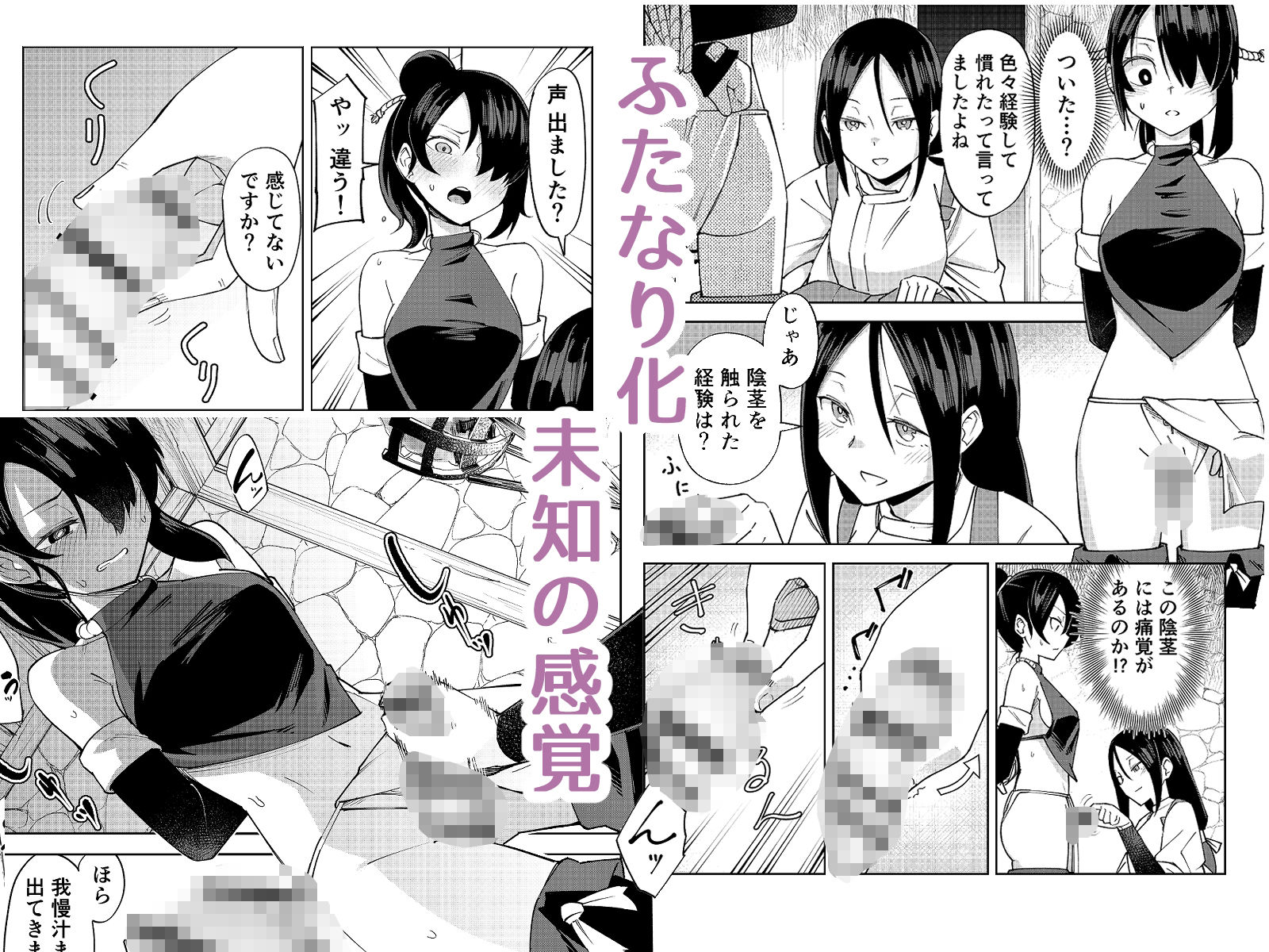 ふたなり化くノ一○問 〜○問耐性持ちくノ一 初めてのペニス責め〜 サンプル3ページ目