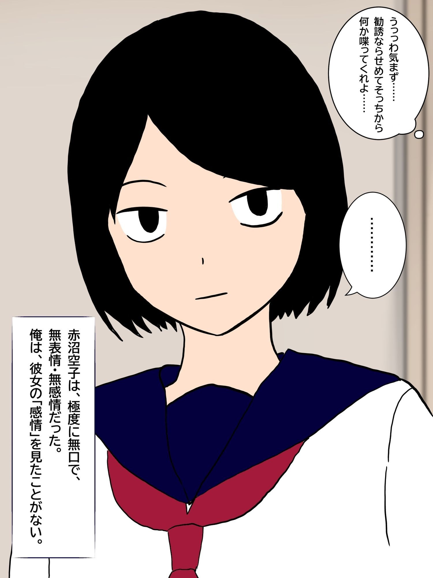 俺の家に宗教勧誘に来た同級生の無口な女子と無責任中出しセックスする。 サンプル2ページ目