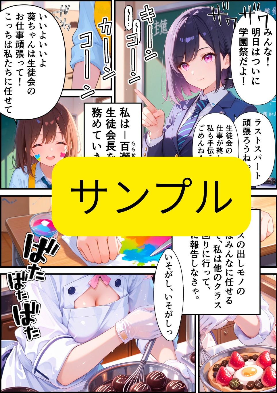 僕の生徒会長は隠れ巨乳です サンプル1ページ目
