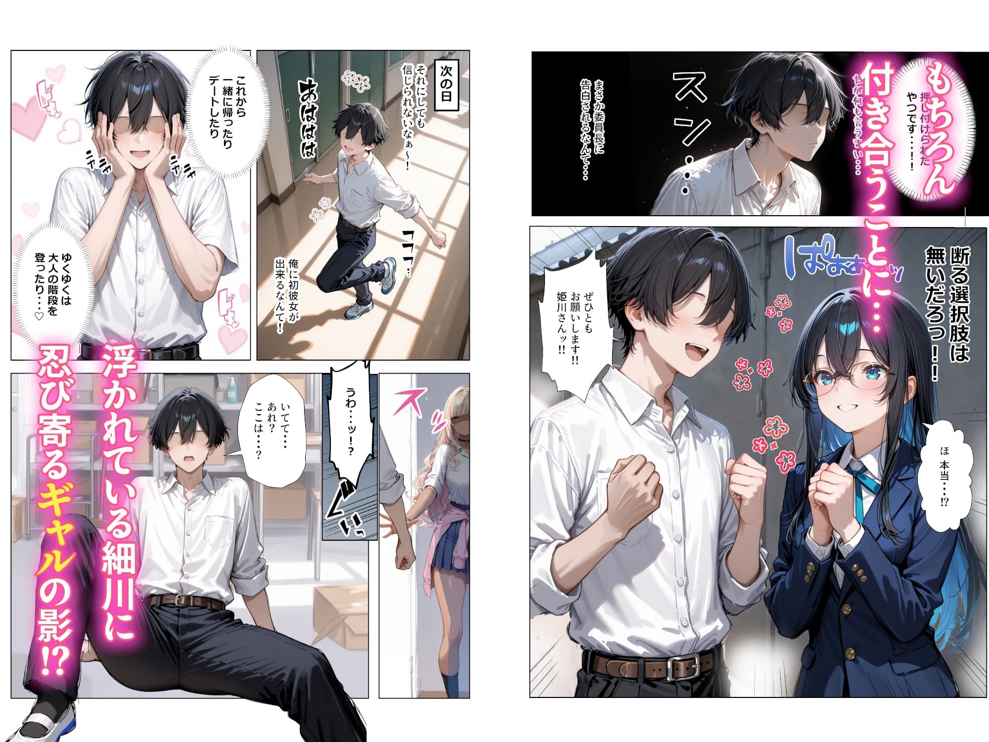 清楚彼女がいるのにギャルとの予行練習（生本番）がやめられない話【ぬるぬるエロアニメ動画同梱】 サンプル4ページ目