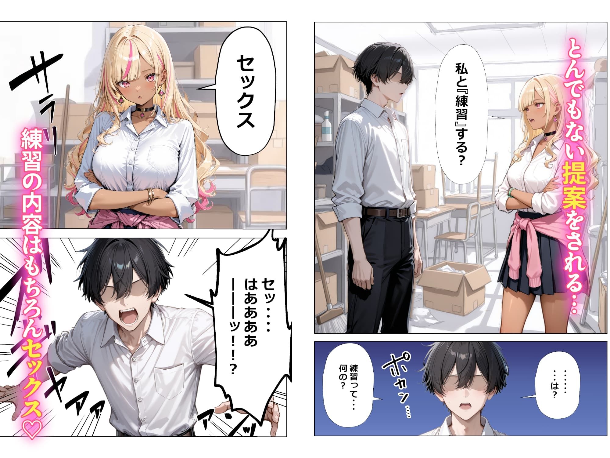 清楚彼女がいるのにギャルとの予行練習（生本番）がやめられない話【ぬるぬるエロアニメ動画同梱】 サンプル7ページ目