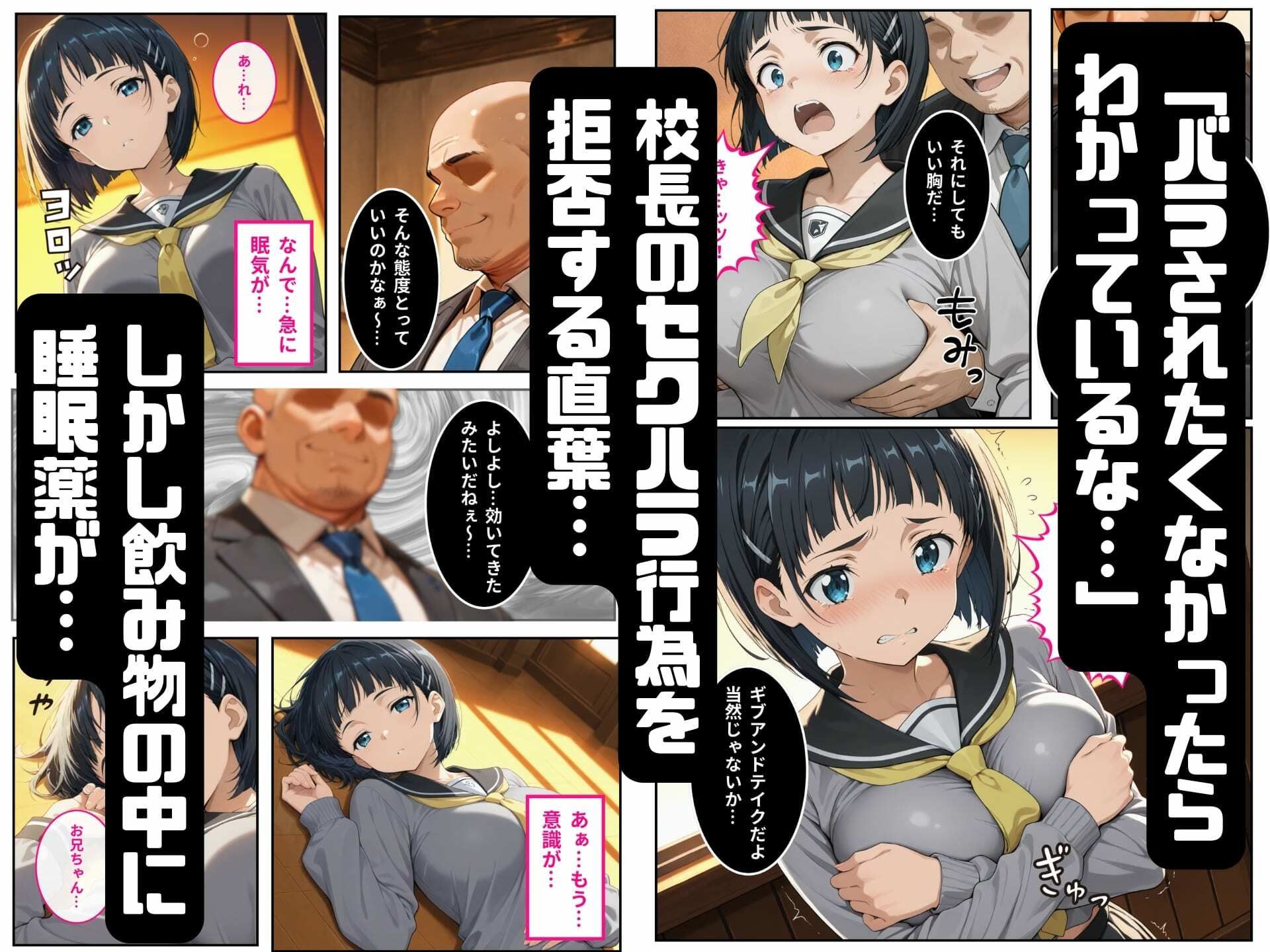 寝取られた直葉-校長のちんぽでメス堕ちする サンプル5ページ目
