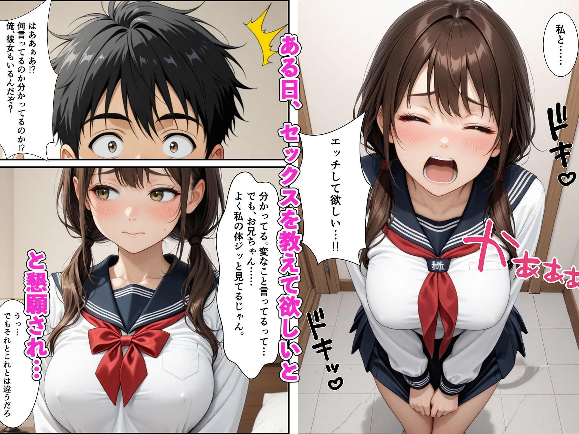Fカップ妹と相性良すぎて生ハメSEXが止まらない サンプル3ページ目