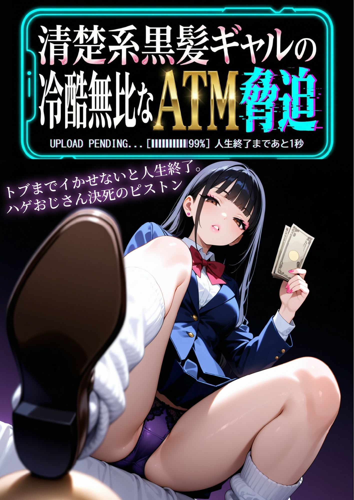 清楚系黒髪ギャルの冷酷無比なATM脅迫 サンプル1ページ目