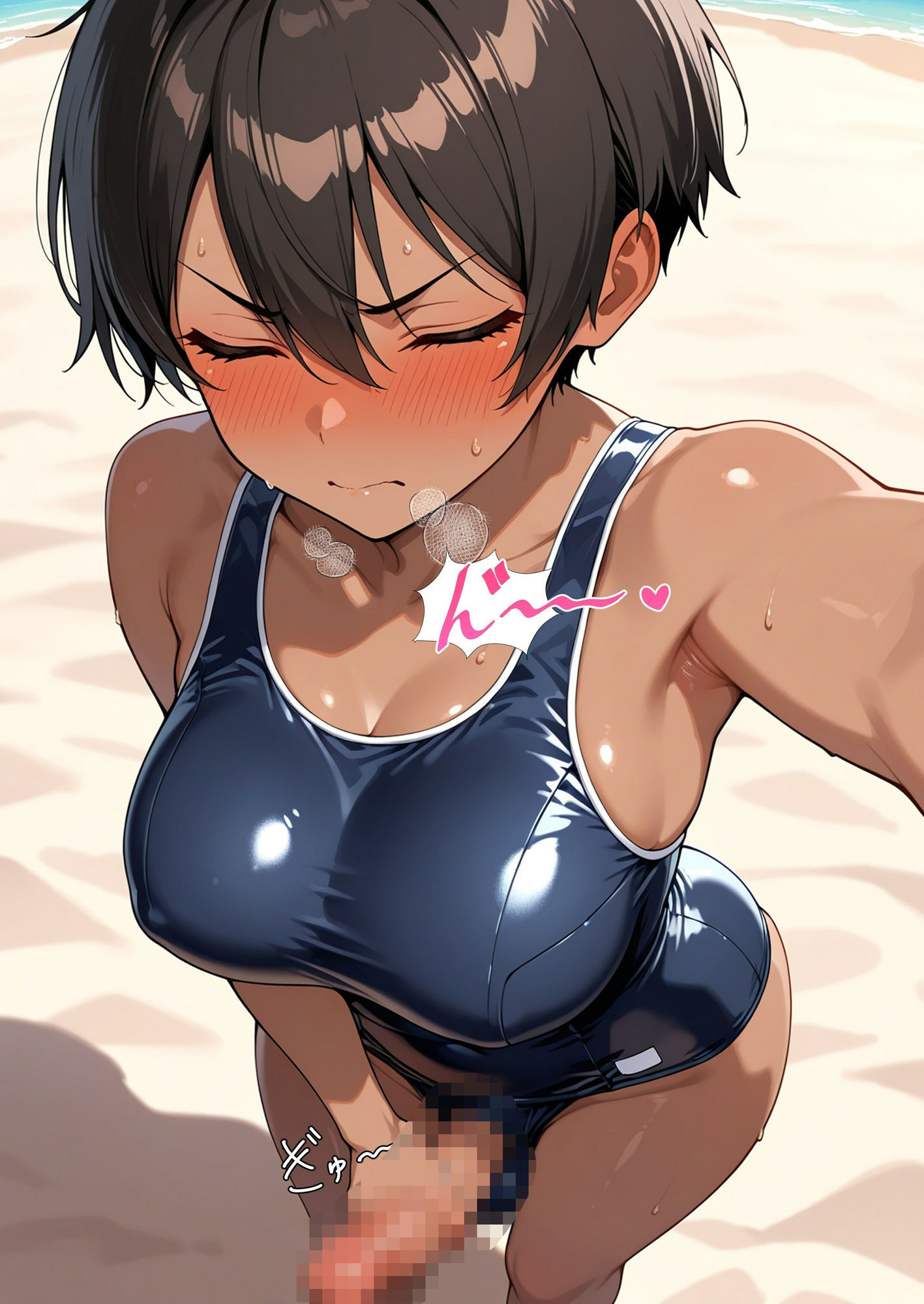 ふたなりギャルはオナりたい！ビーチ編 サンプル3ページ目