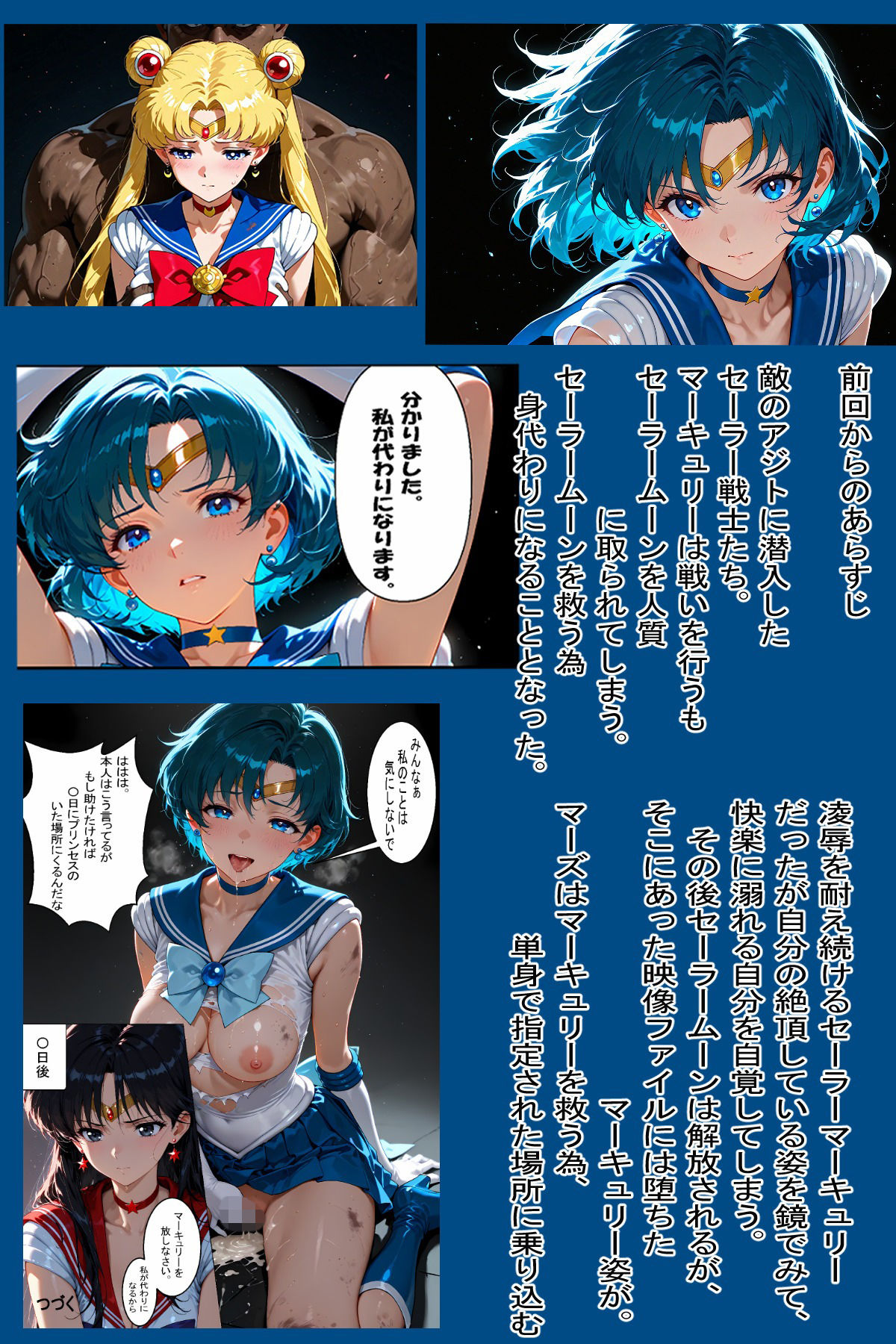セーラー戦士敗北  仲間を助ける為だから サンプル1ページ目