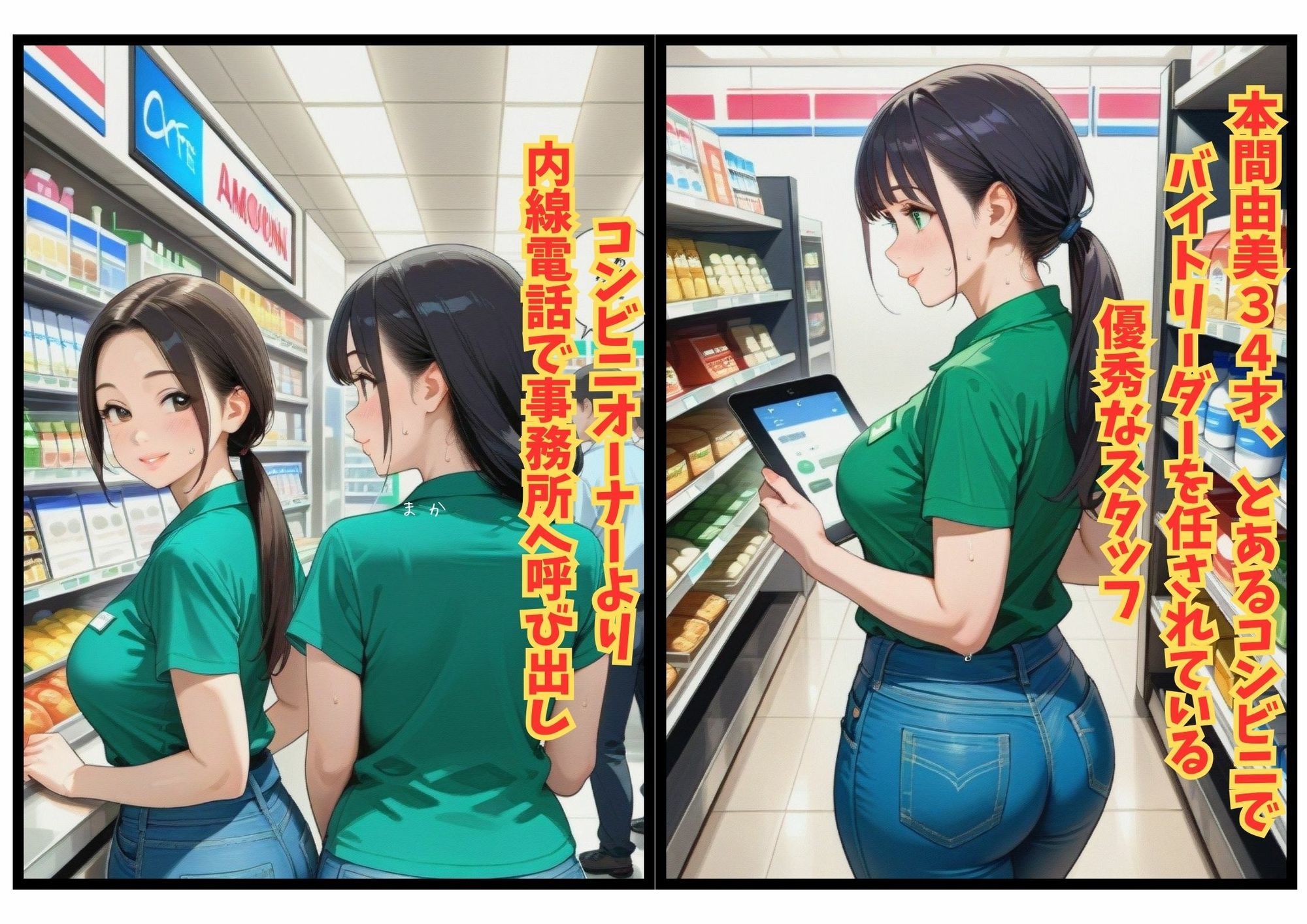 コンビニオーナーに弱みを握られた人妻バイトリーダー サンプル1ページ目